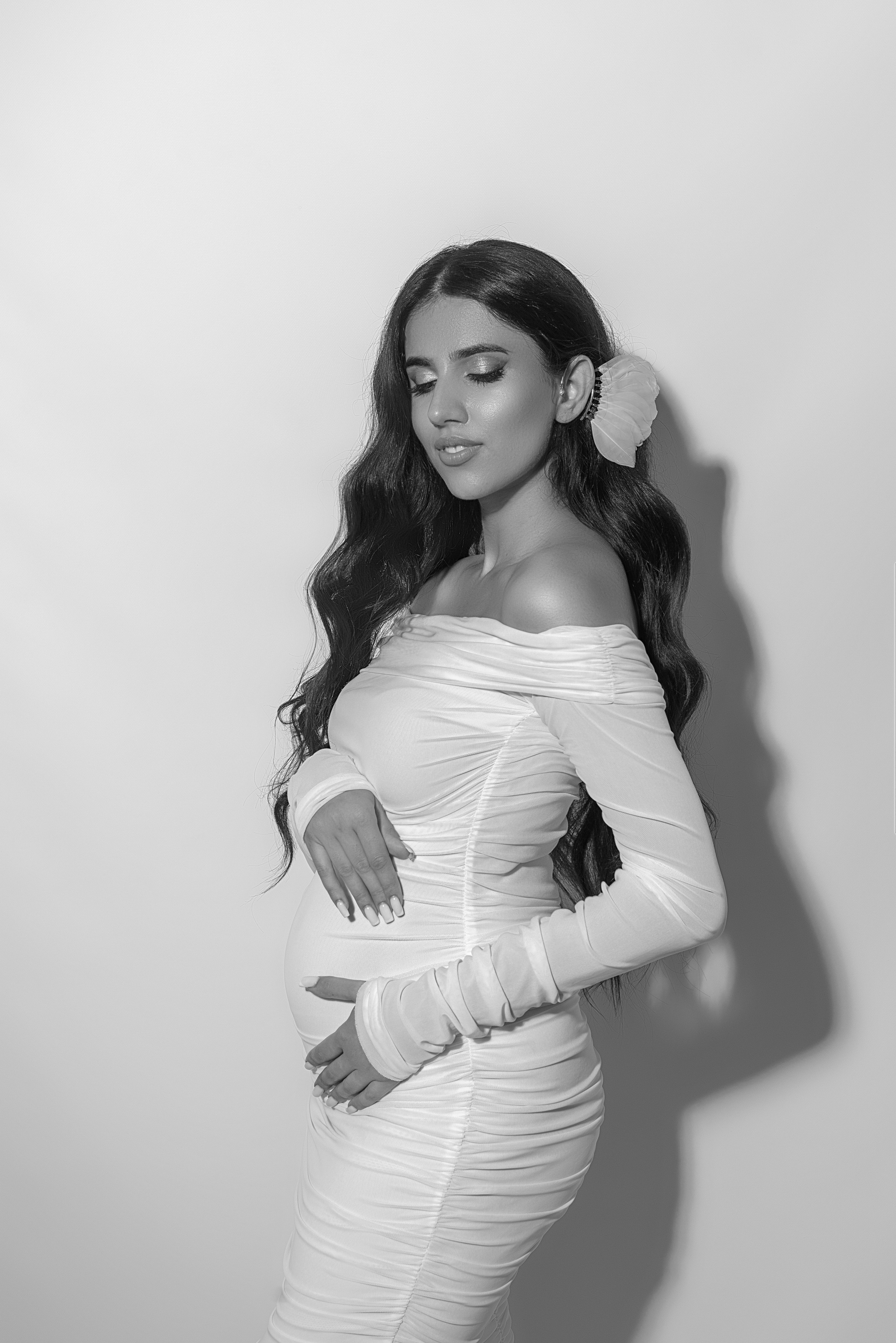 Стильная фотосессия беременности. Фотограф беременности и новорожденных в Рязани