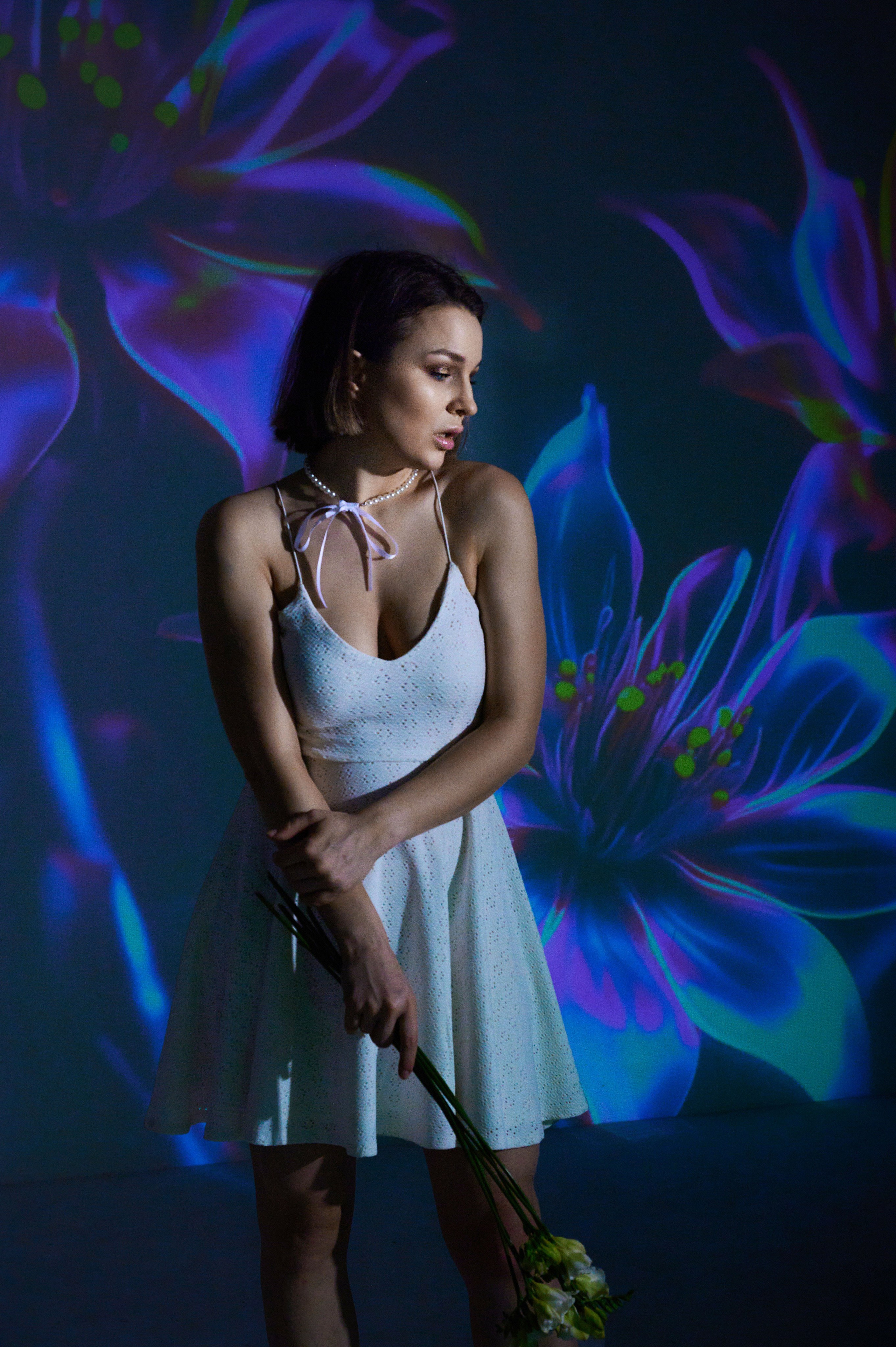 Фотосессия Ксении с проектором