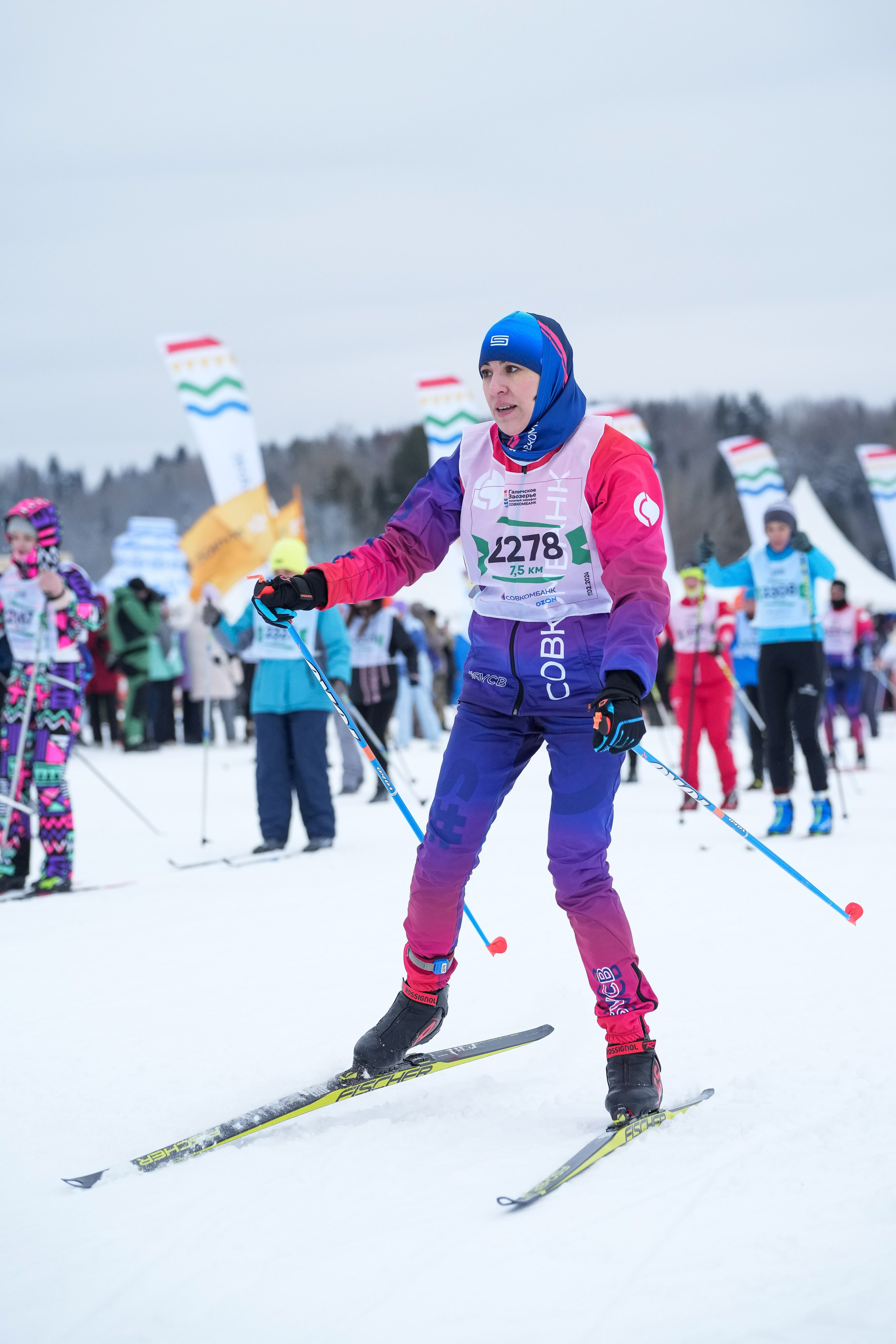 Галичское заозерье лыжный марафон Совкомбанк. Репортажный фотограф Сергей Сажин г. Ярославль