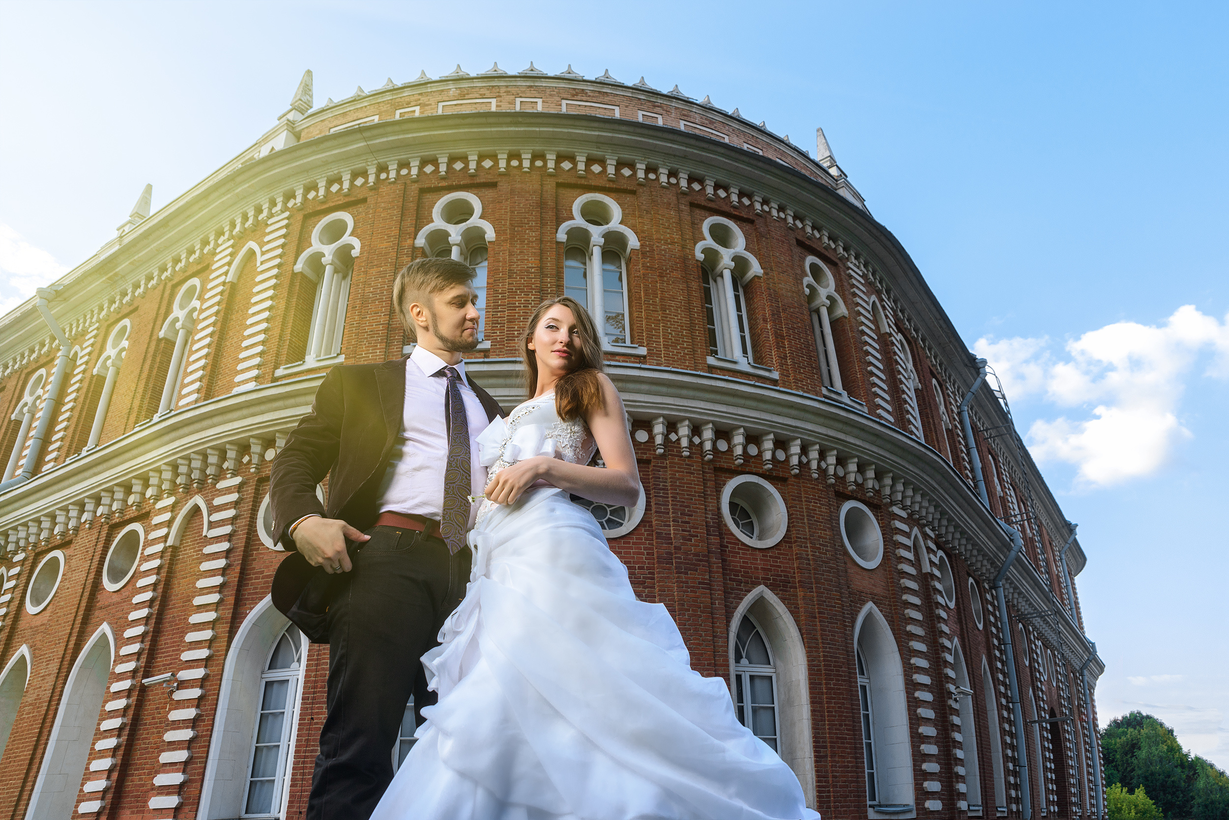 Свадебная фотосессия в центре Москвы. Портретный фотограф в Москве Алексей Михайлов