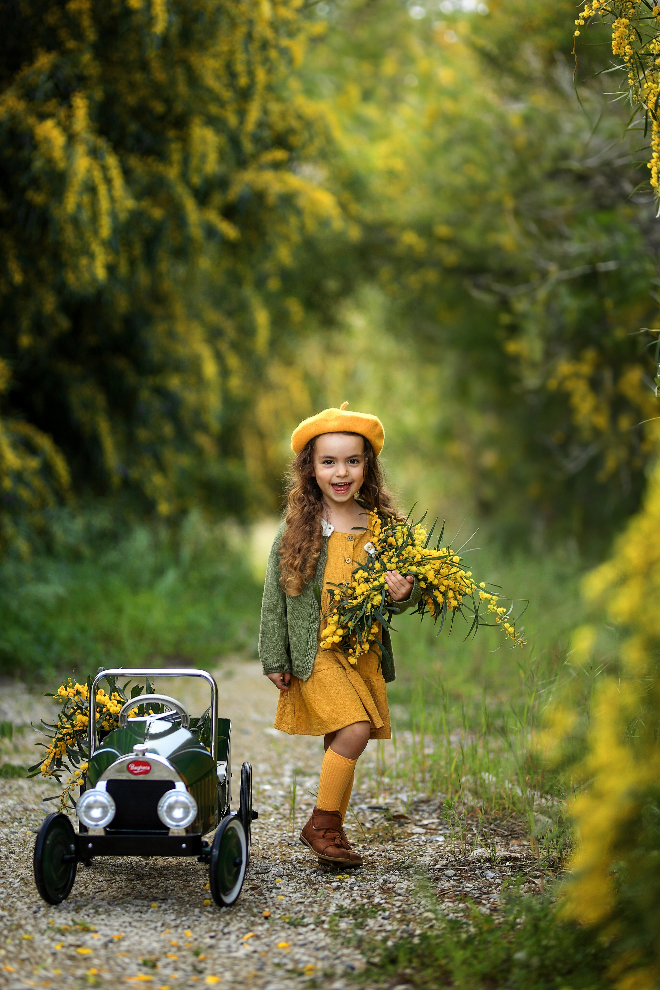 Photoshooting in mimosa