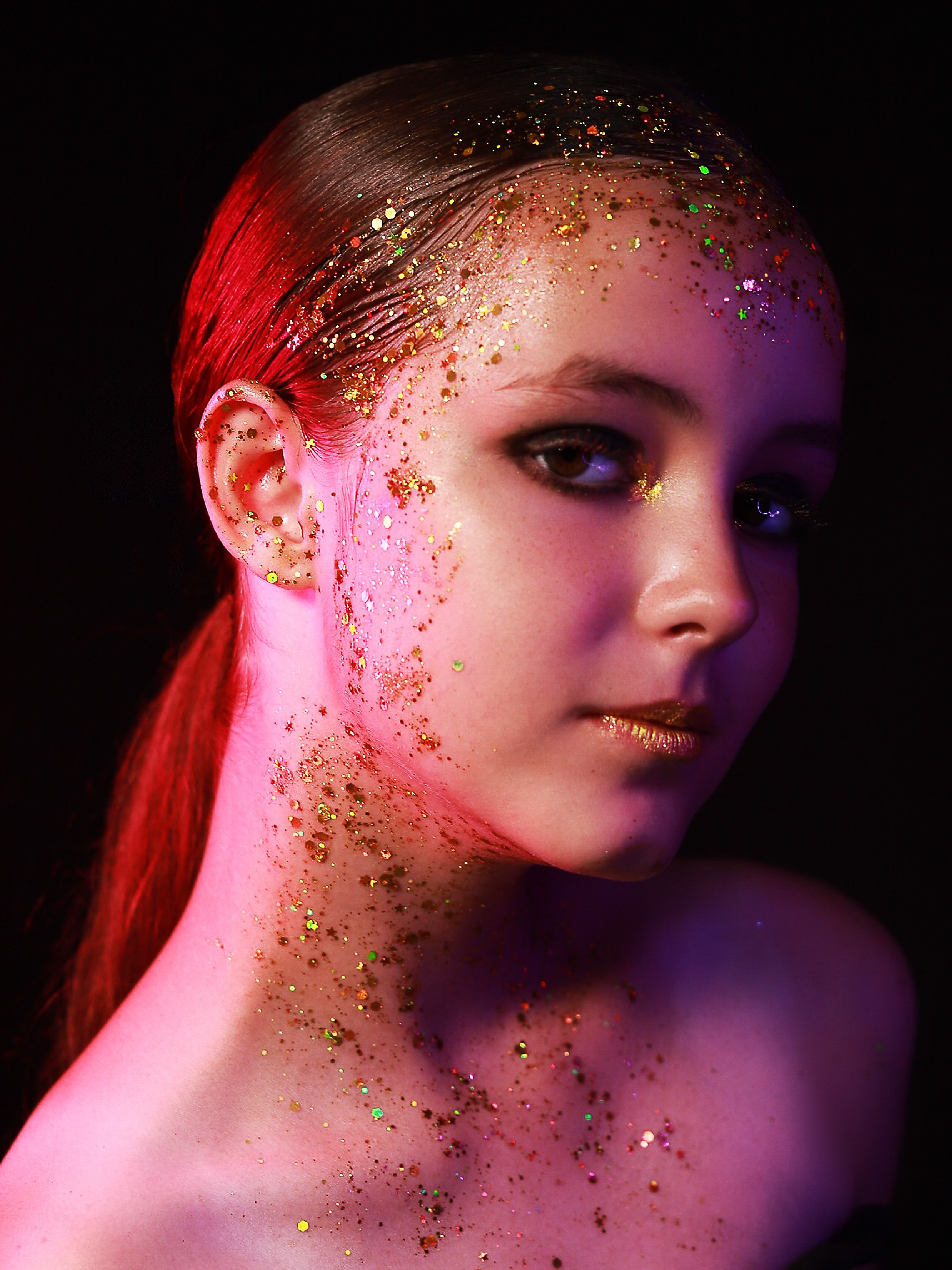 Портреты с глитер. Фотограф Юлия Мальцева