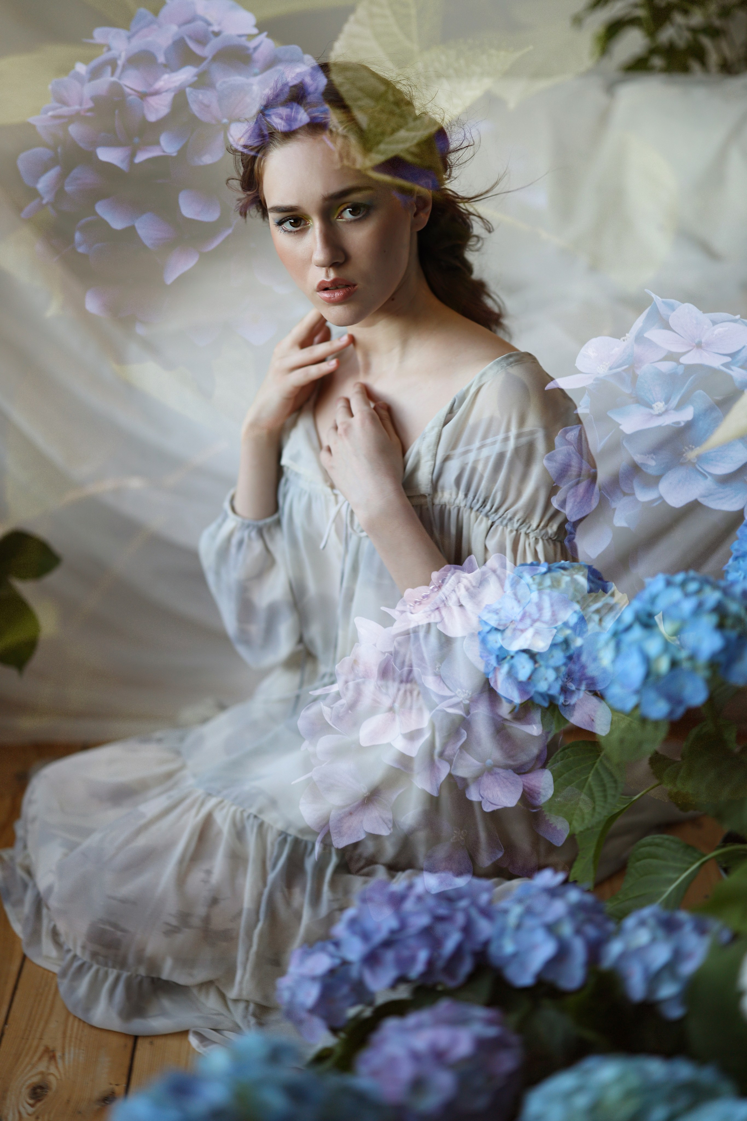 Фотосессия в гортензиях для Татьяны. Свадебный и семейный фотограф в Абхазии Жанна Соснина