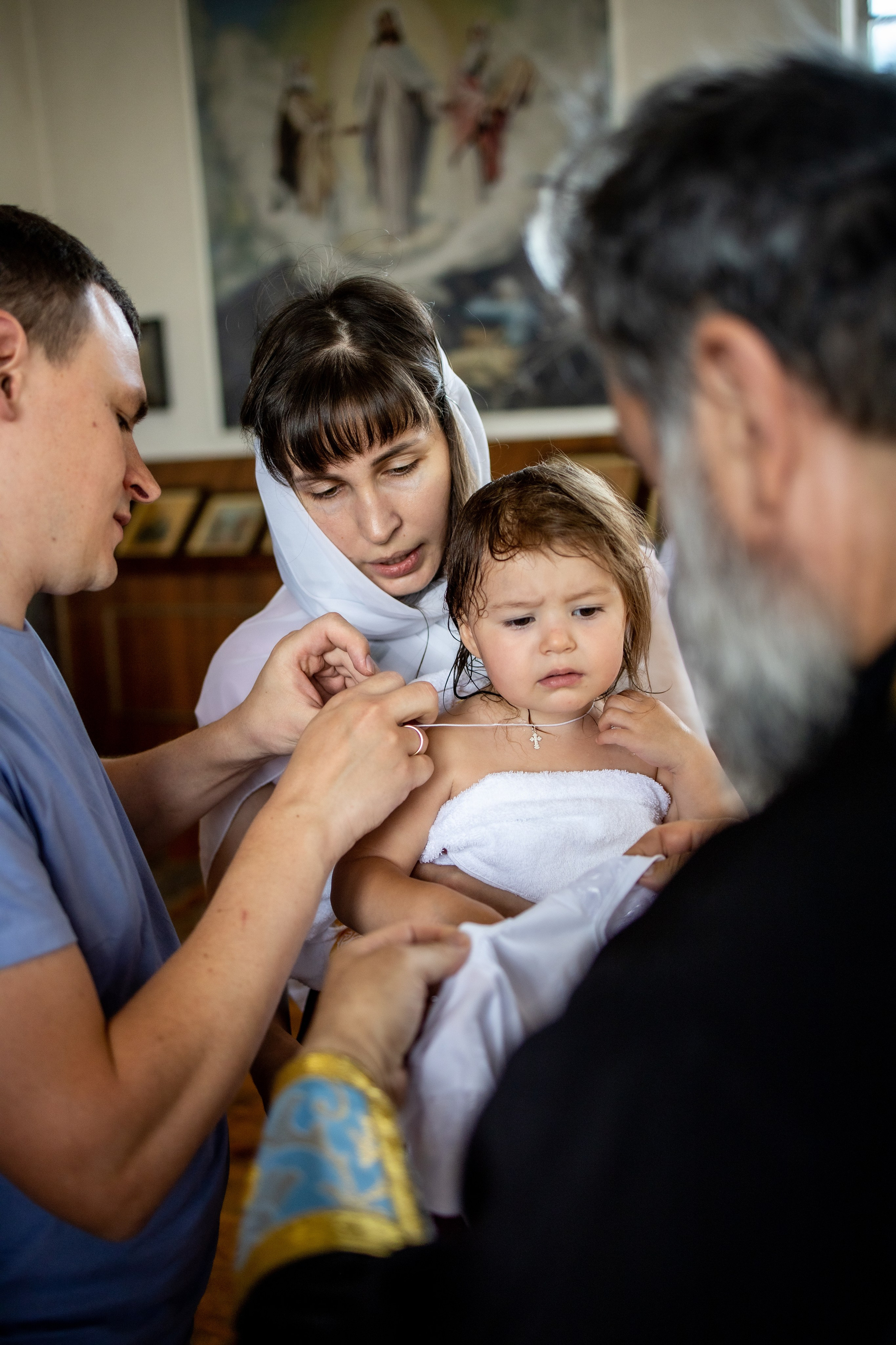 Таинство Крещения Евы, Арины и Дарьи. Фотограф Надежда Лукьянова