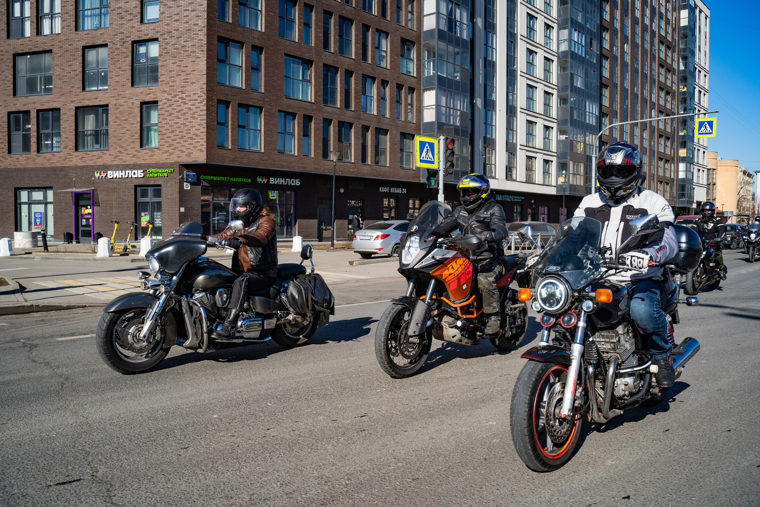 Весенний прохват мотоклуба Normans Riders MC. Концертный и репортажный фотограф в Санкт-Петербурге Слава Пахомов