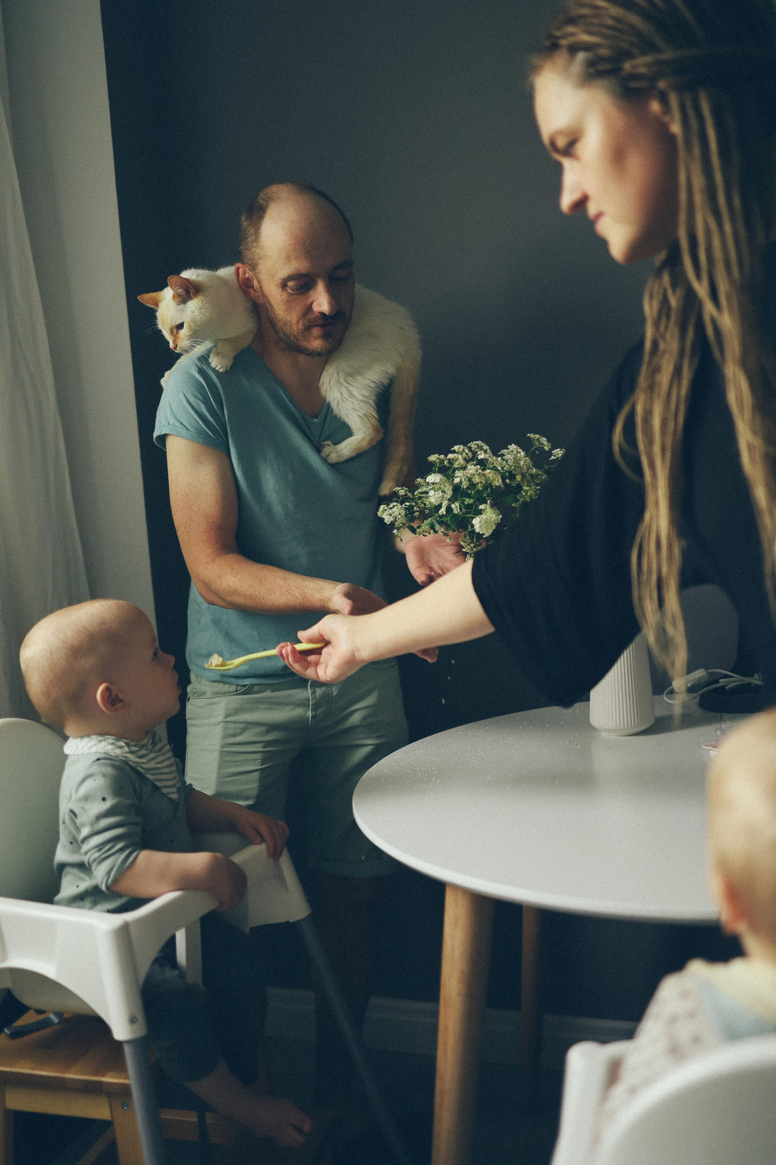 Домашняя съёмка для Кати и её тройняшек. Детский семейный фотограф в Москве Светлана Микадзе