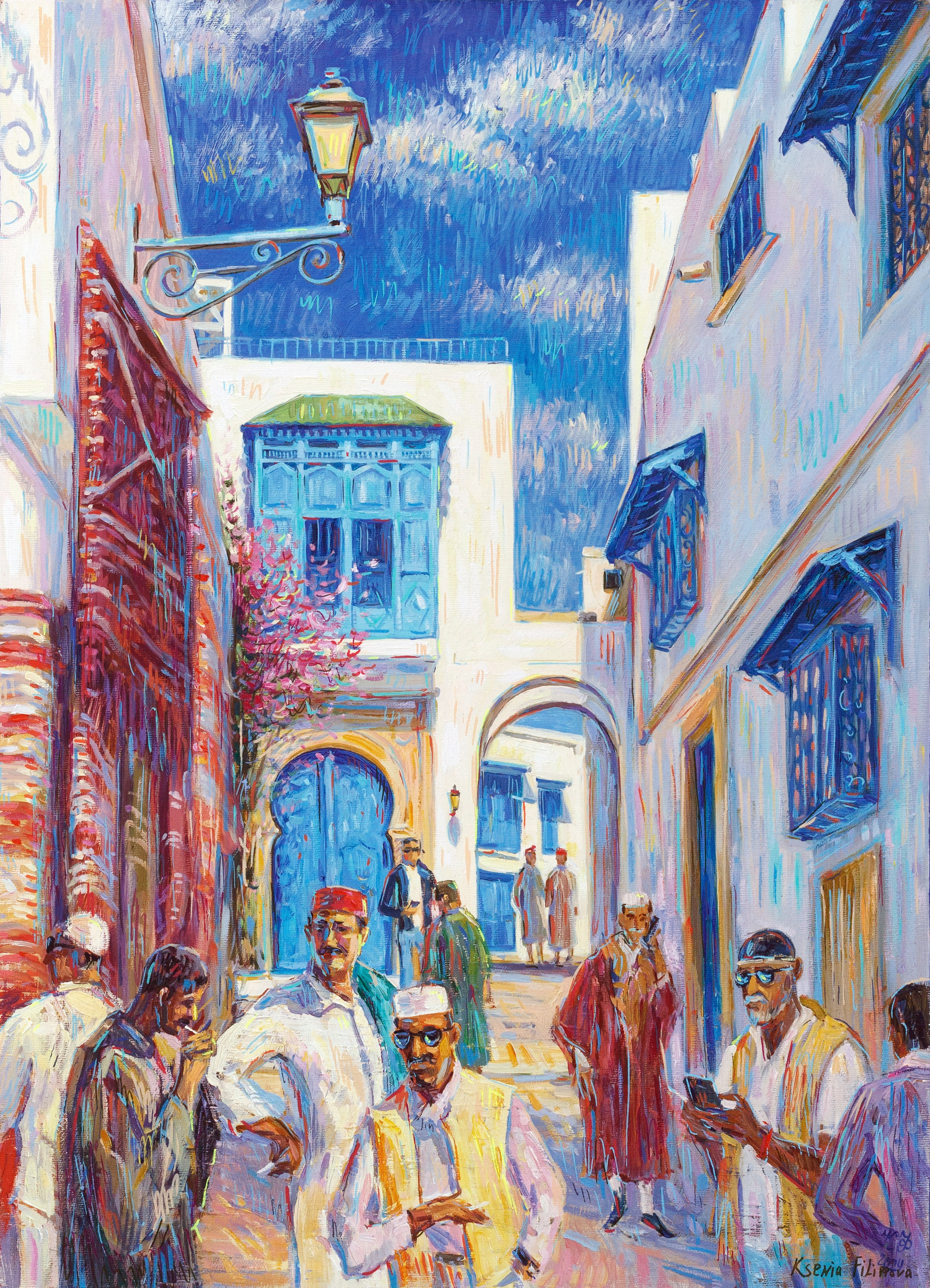 Sidi bou Said (exhibition at Galerie Saladin). Artist Ksenia Filippova