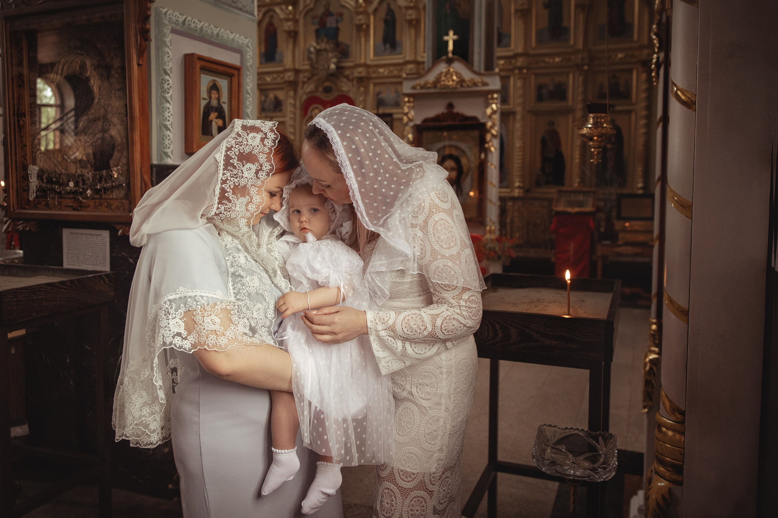 Таинство Крещения Полины. Храм А.Первозванного ст. Новотитаровская. Фотограф на Крещение и Венчание Краснодарский край — Гранкина Юлия