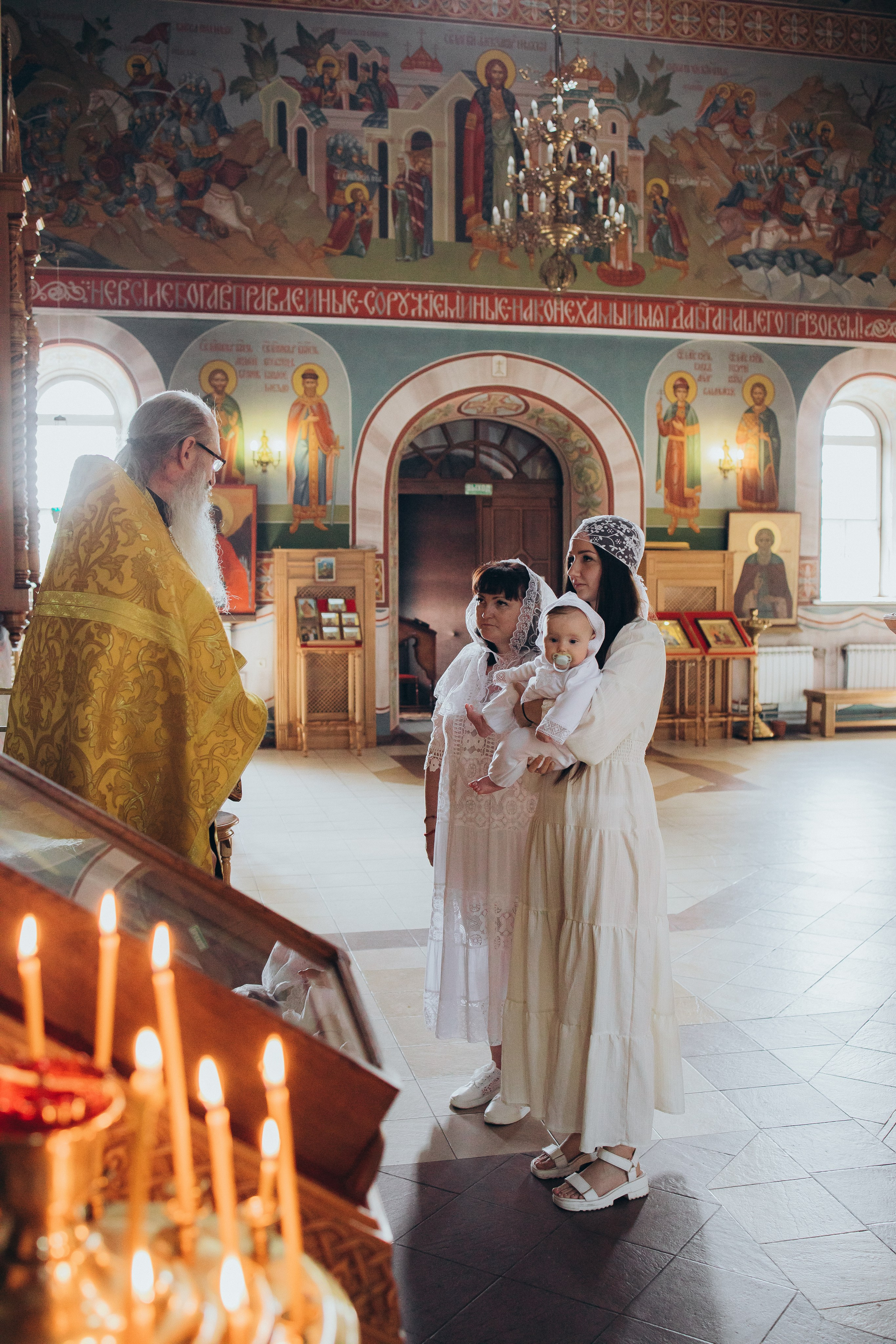 Таинство Крещения Деи в церкви Троицы Живоначальной в Карабанове. Детский и семейный фотограф в Пушкино, Мытищи, Москва Сергеева Светлана