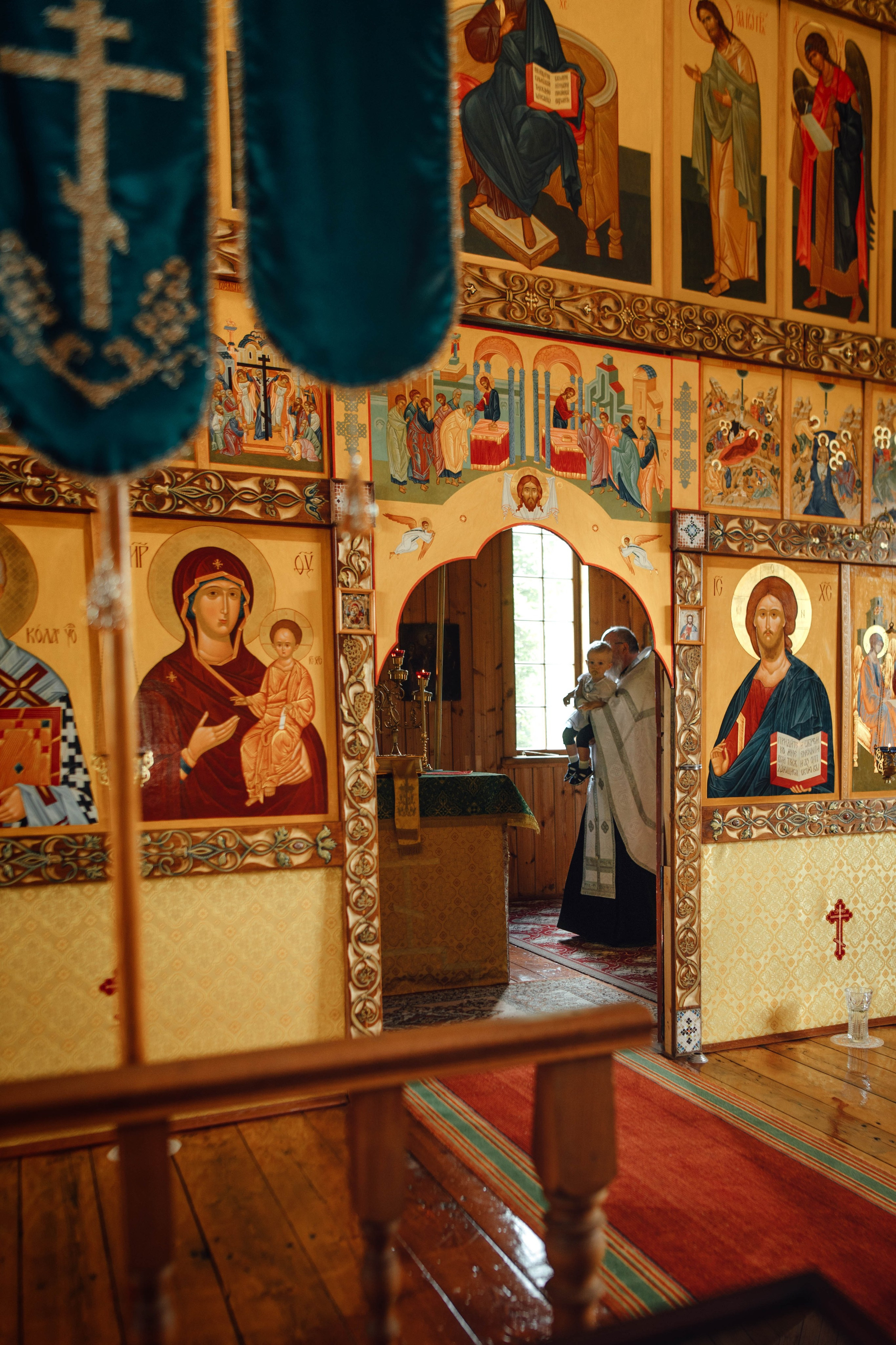 Крещение Тимофея, д. Киевец, храм Святой Троицы, август 2025