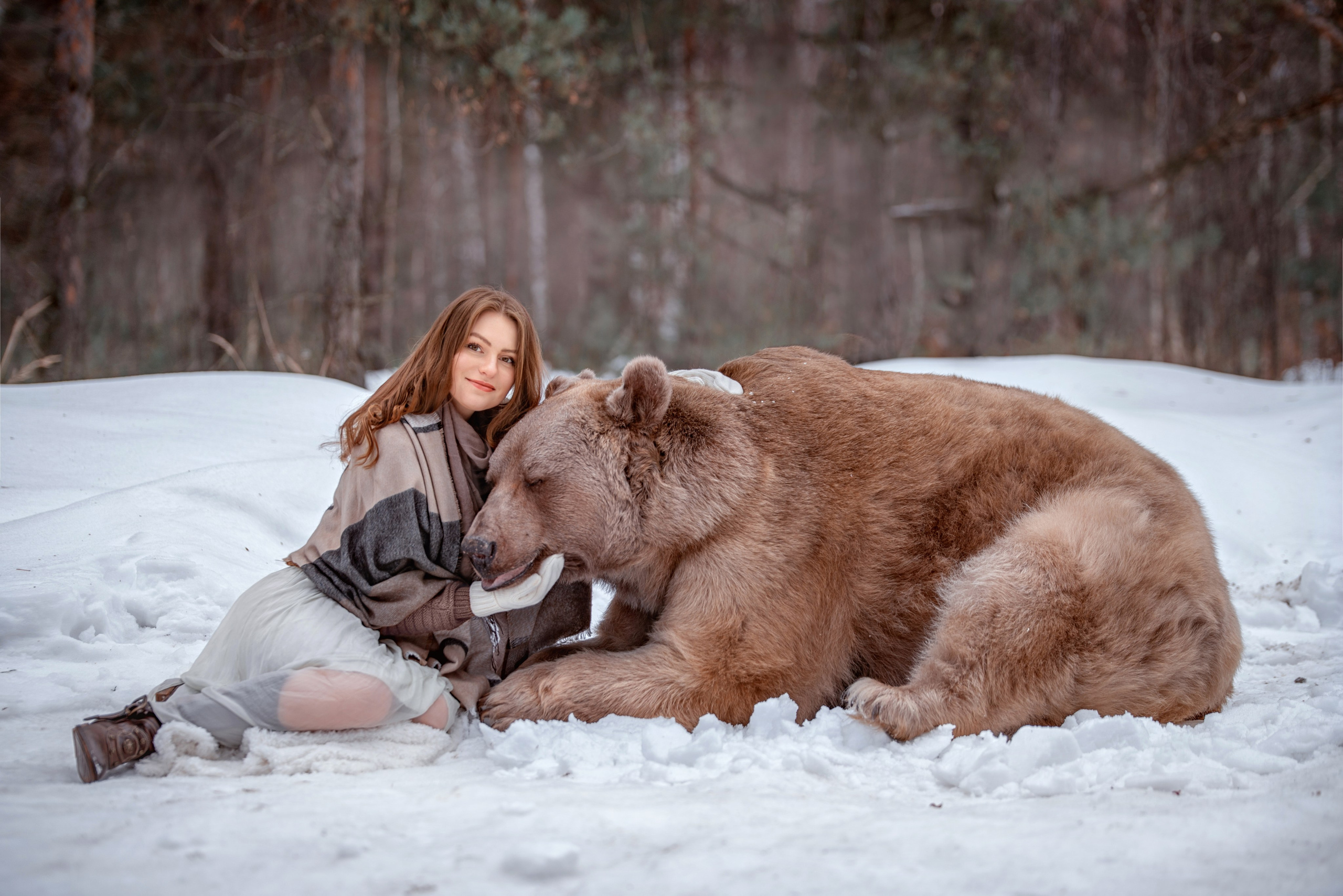 Незабываемые эмоции на фотосессии с медведем