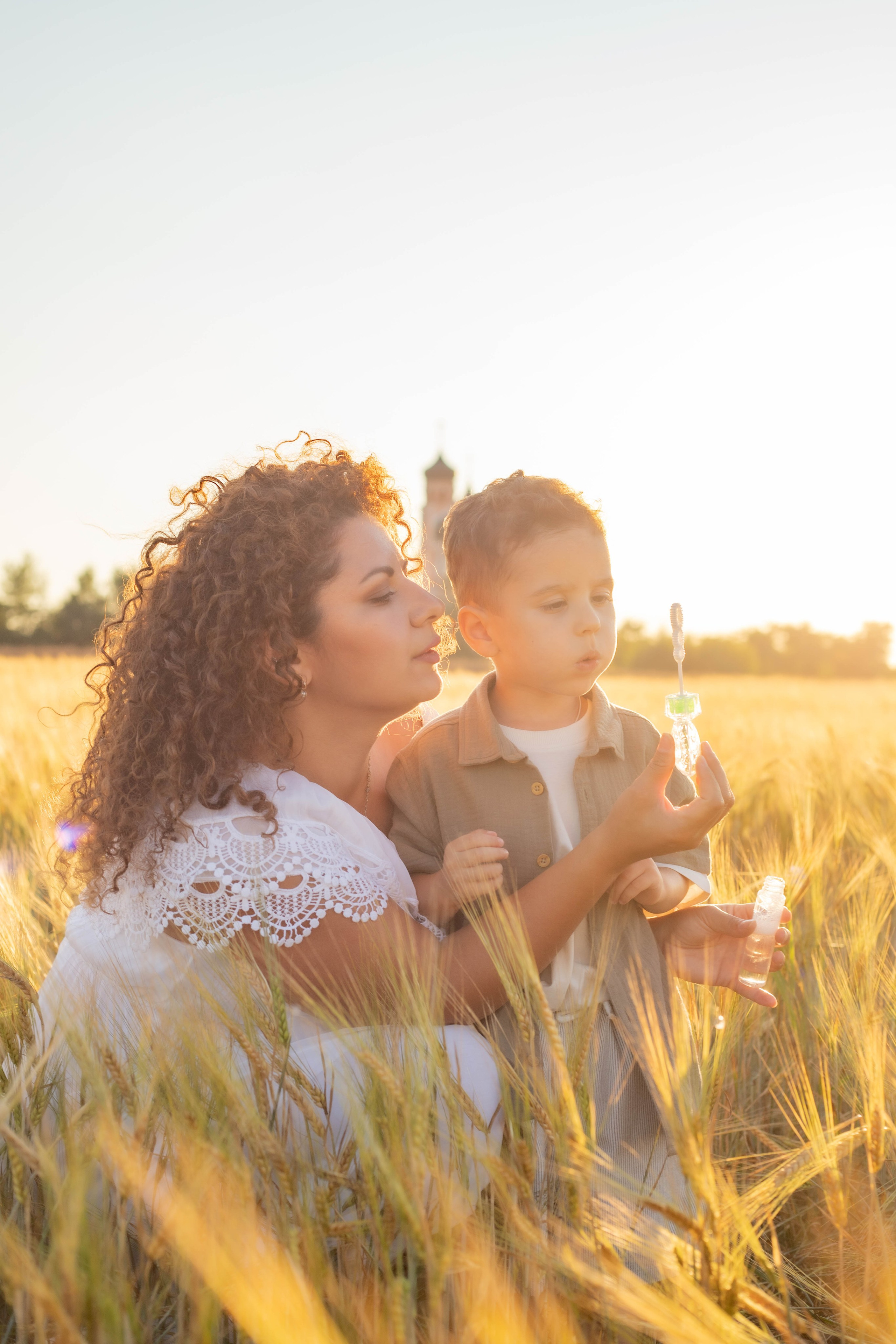 Семейная в поле. Фотограф Москва и Московская область