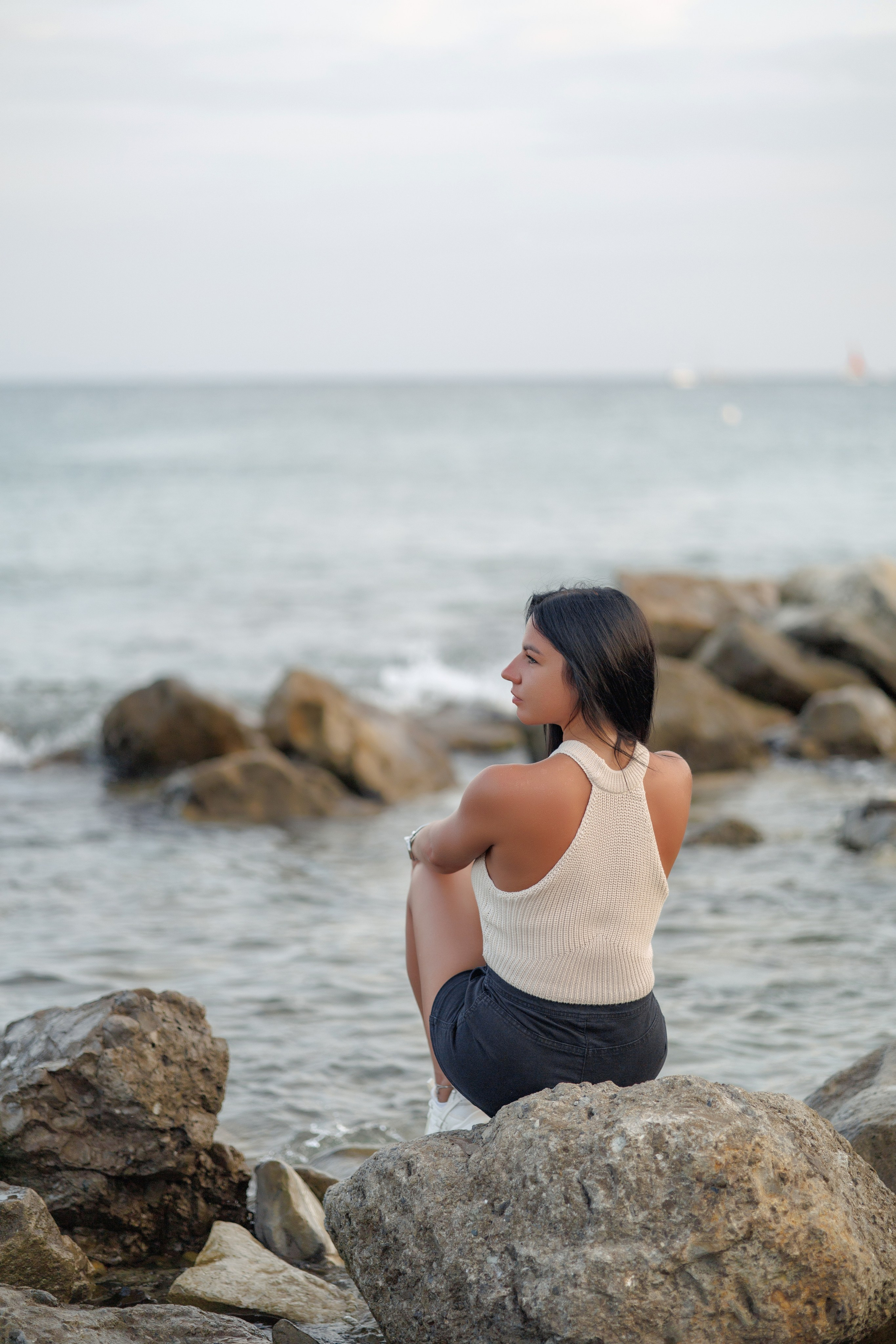 Закат на пляже Тонкий мыс. Семейный и портретный фотограф в Геленджике Любовь Бодрова