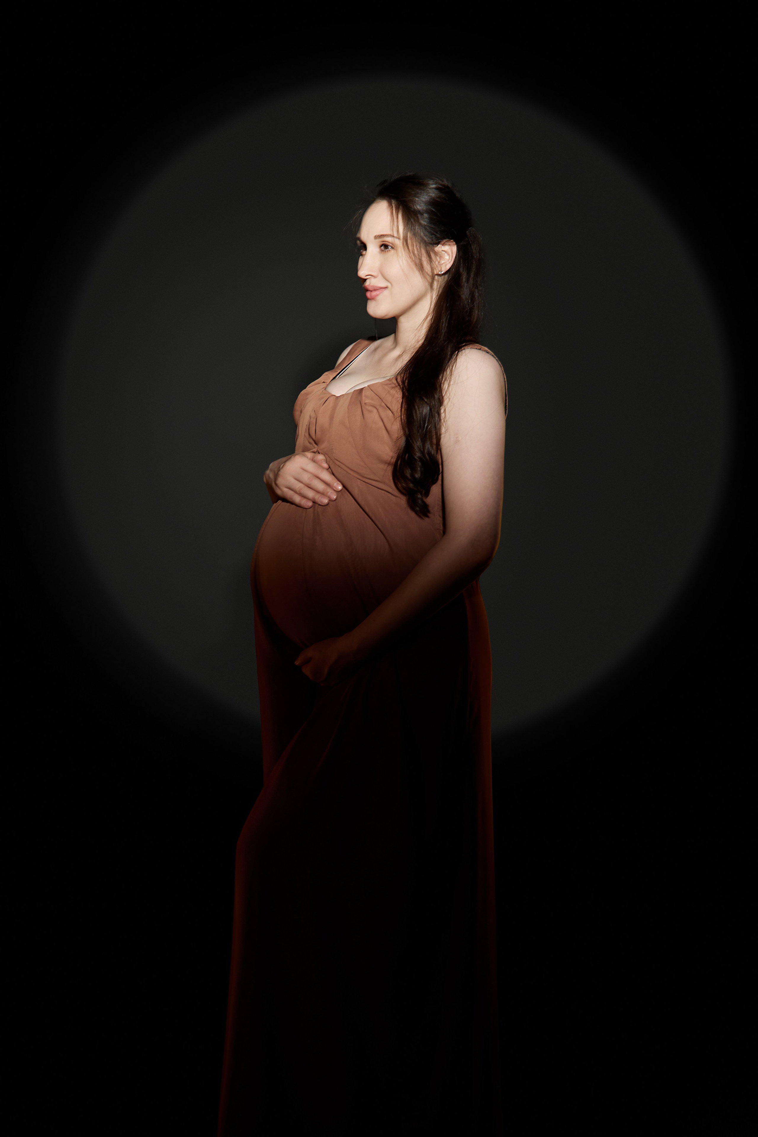 Первые кадры в день съёмки беременной Насти