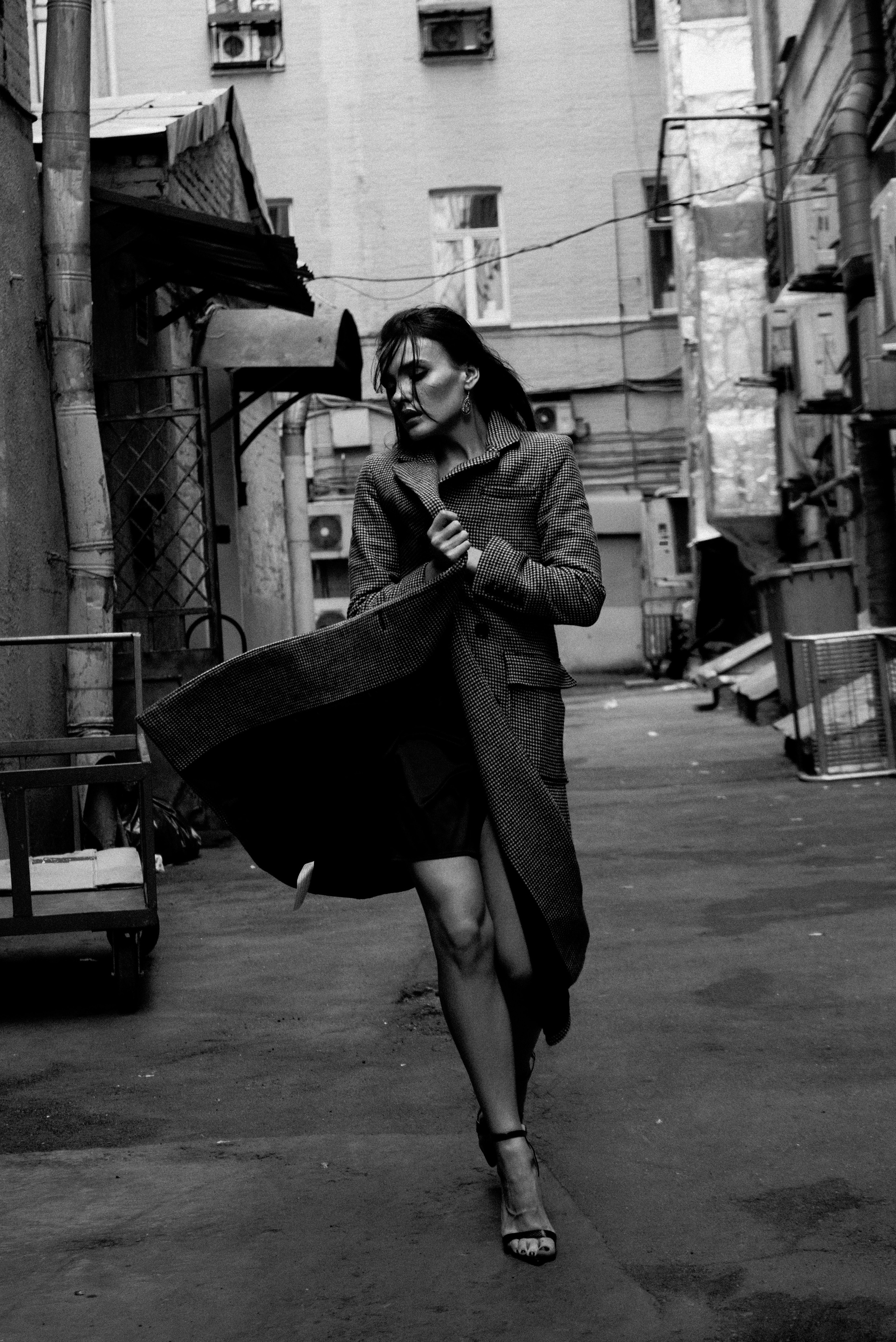 Образ фотосессии в пальто