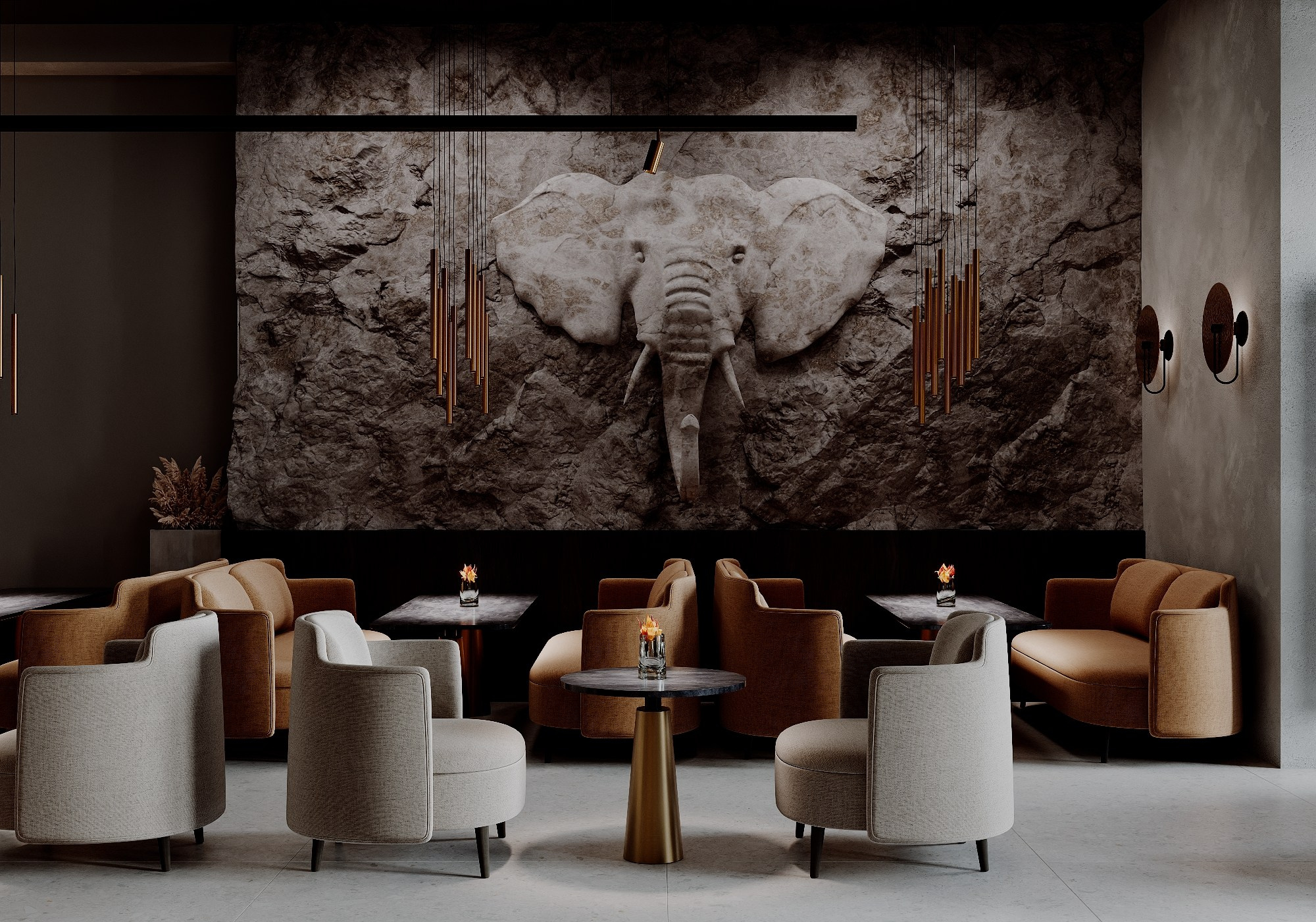 Кальянная, дизайнер Ханнанова Диана. 3d-визуализатор Лилия Яровая