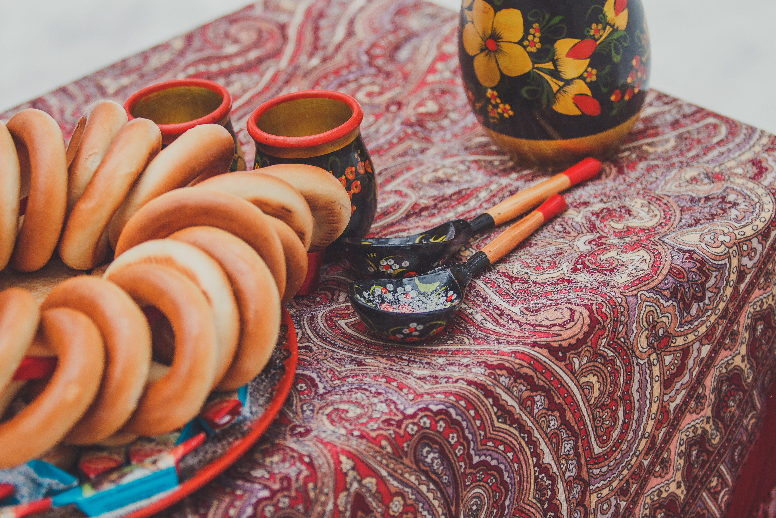 Свадебная фотосессия в русском стиле зимой. Семейный и детский фотограф в Москве Мария Быкова