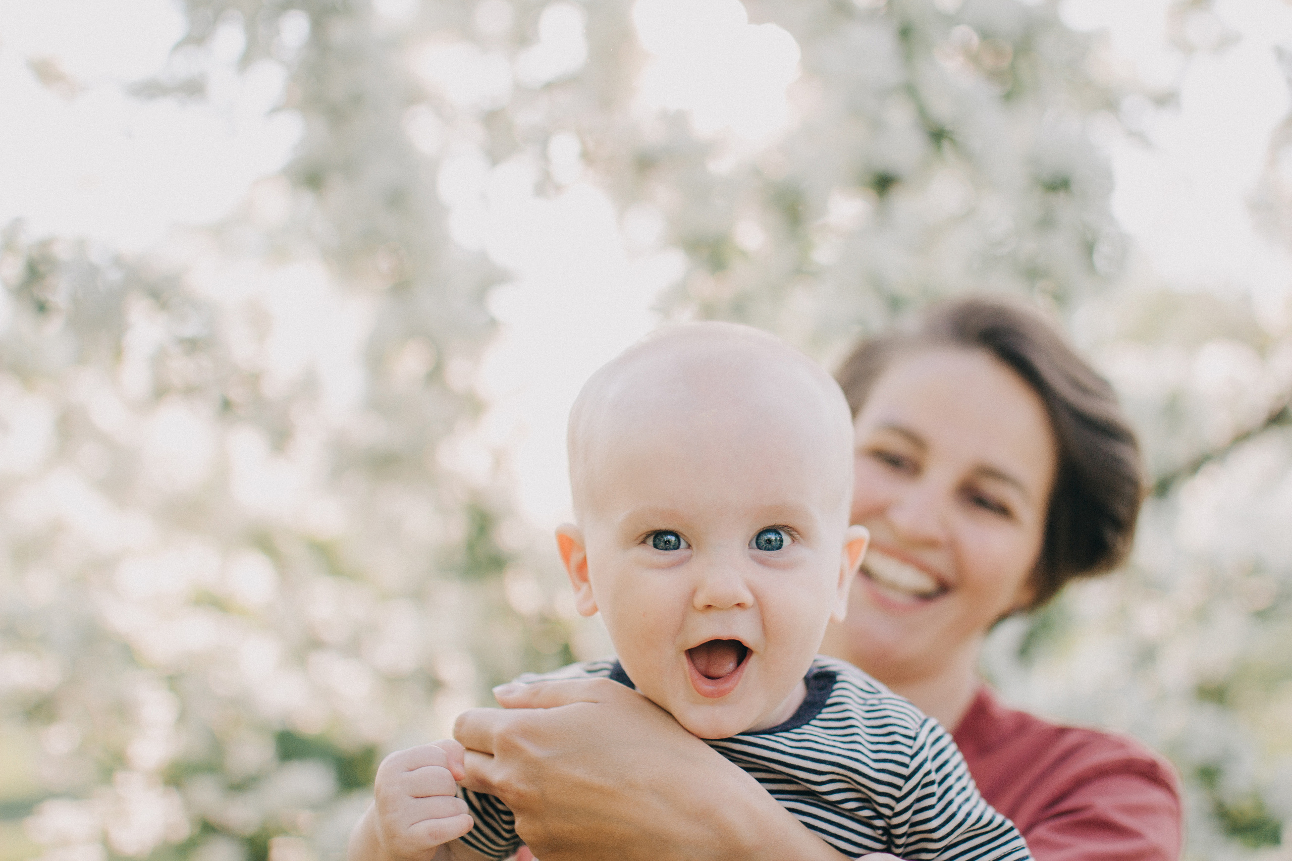 Съемка в цветущих яблонях. Семейный фотограф Екатеринбург Черепанова Олеся
