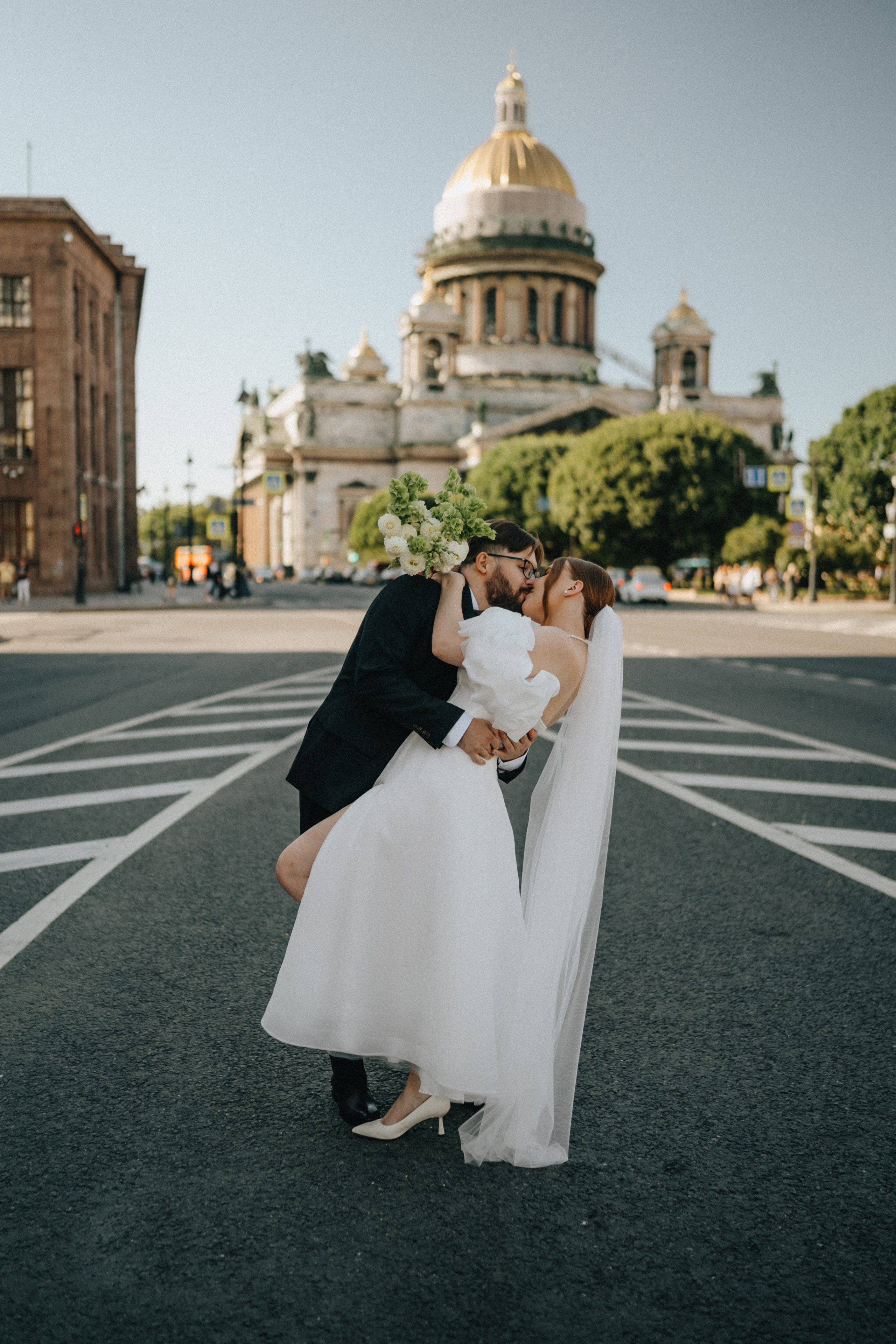 Зеленый букет невесты в Петербурге