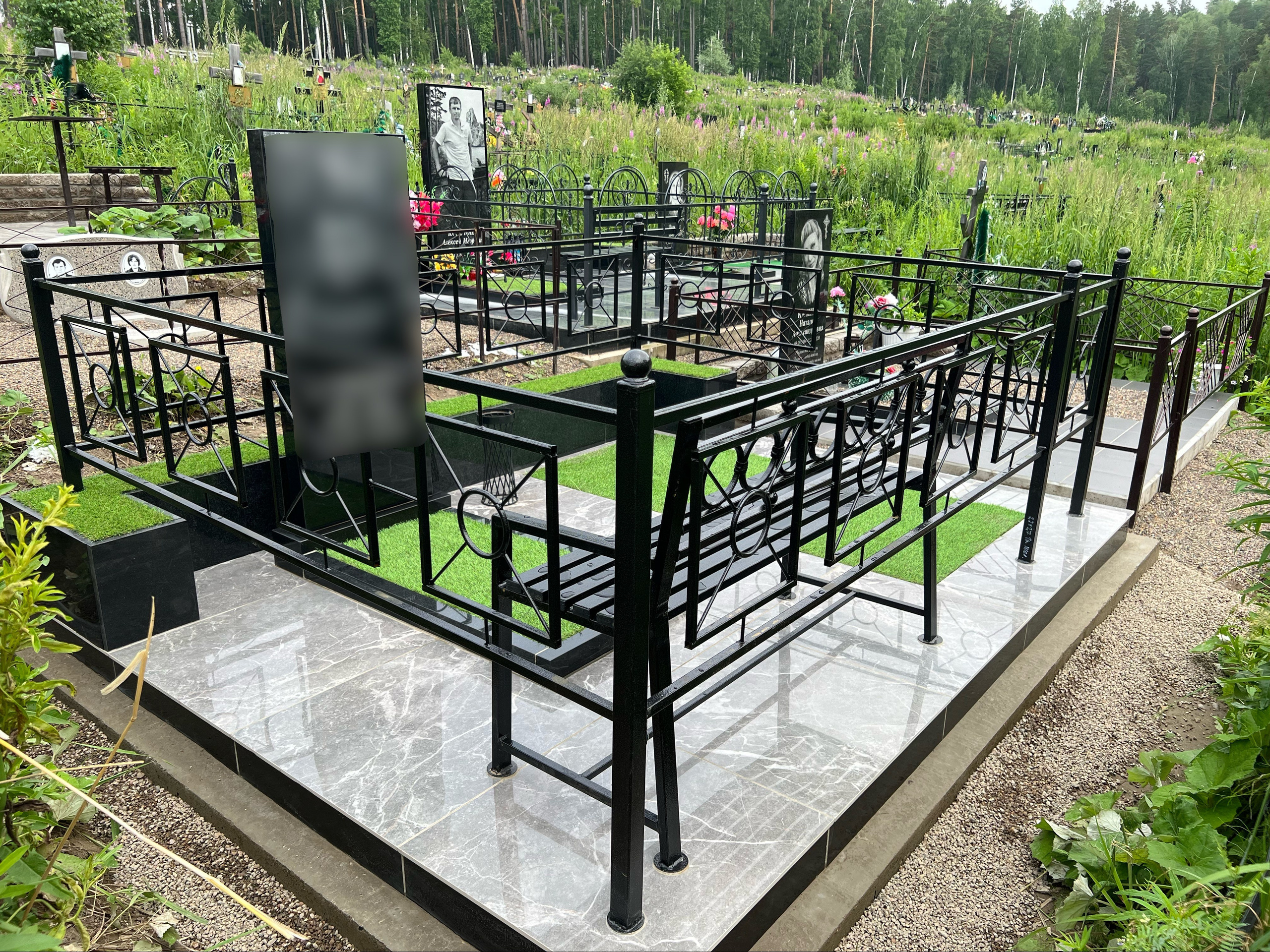 Благоустройство (наши работы). ГРАНИТ26 Ритуальные услуги Железногорск. Благоустройство могил, продажа памятников