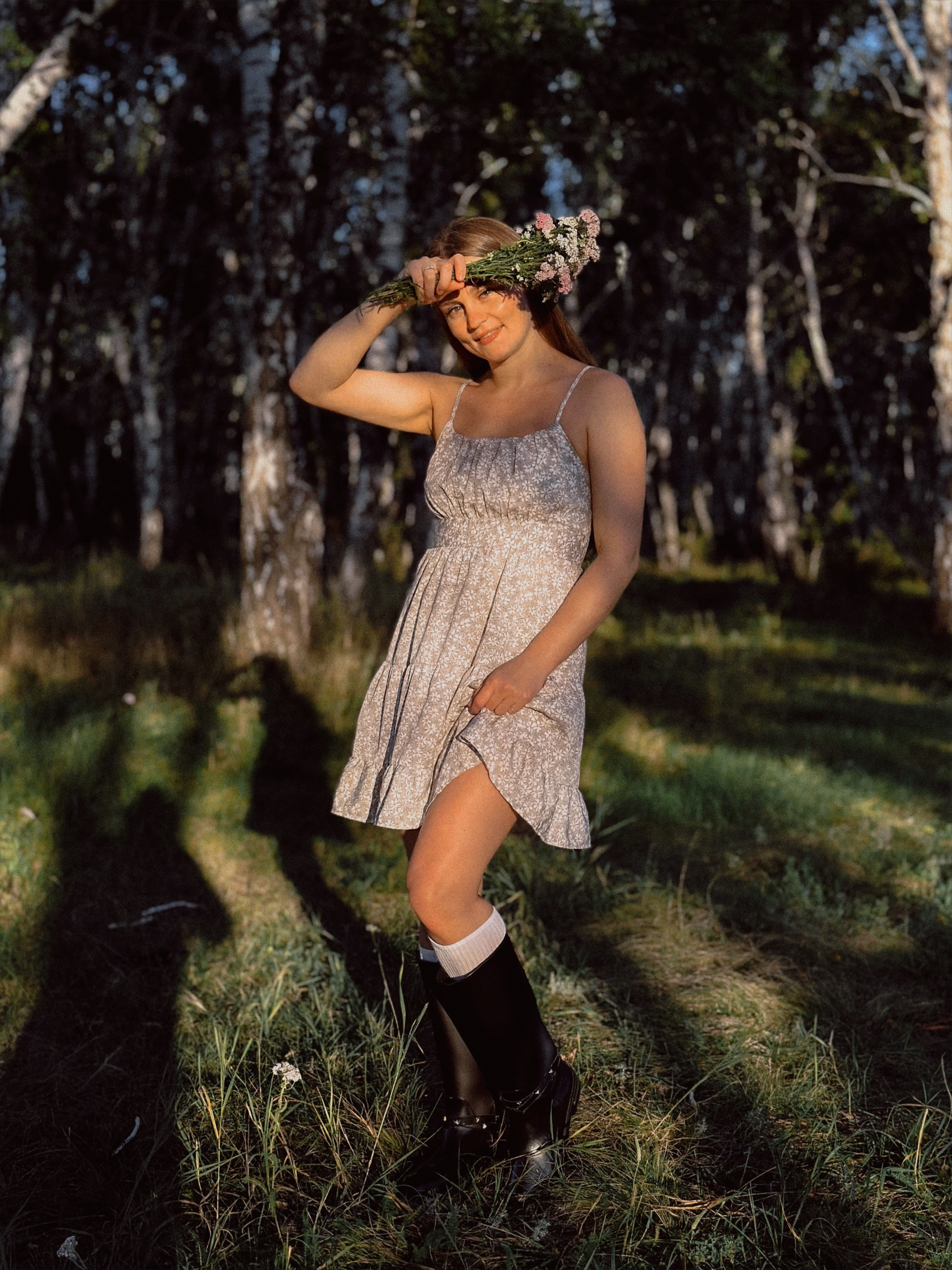 Ретро в берёзовом лесу. Чувственный мобильный фотограф в Казани и Сочи Дьяченко Дарья