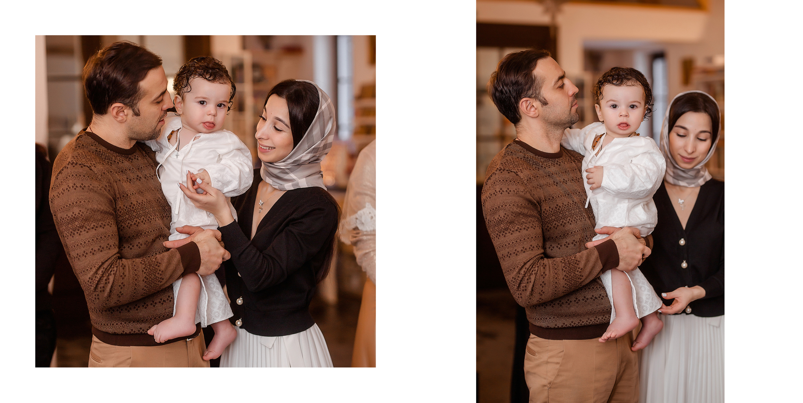 Крещение в православном храме в Москве. Фотокнига. Семейный и детский фотограф в Москве Вера Ускова