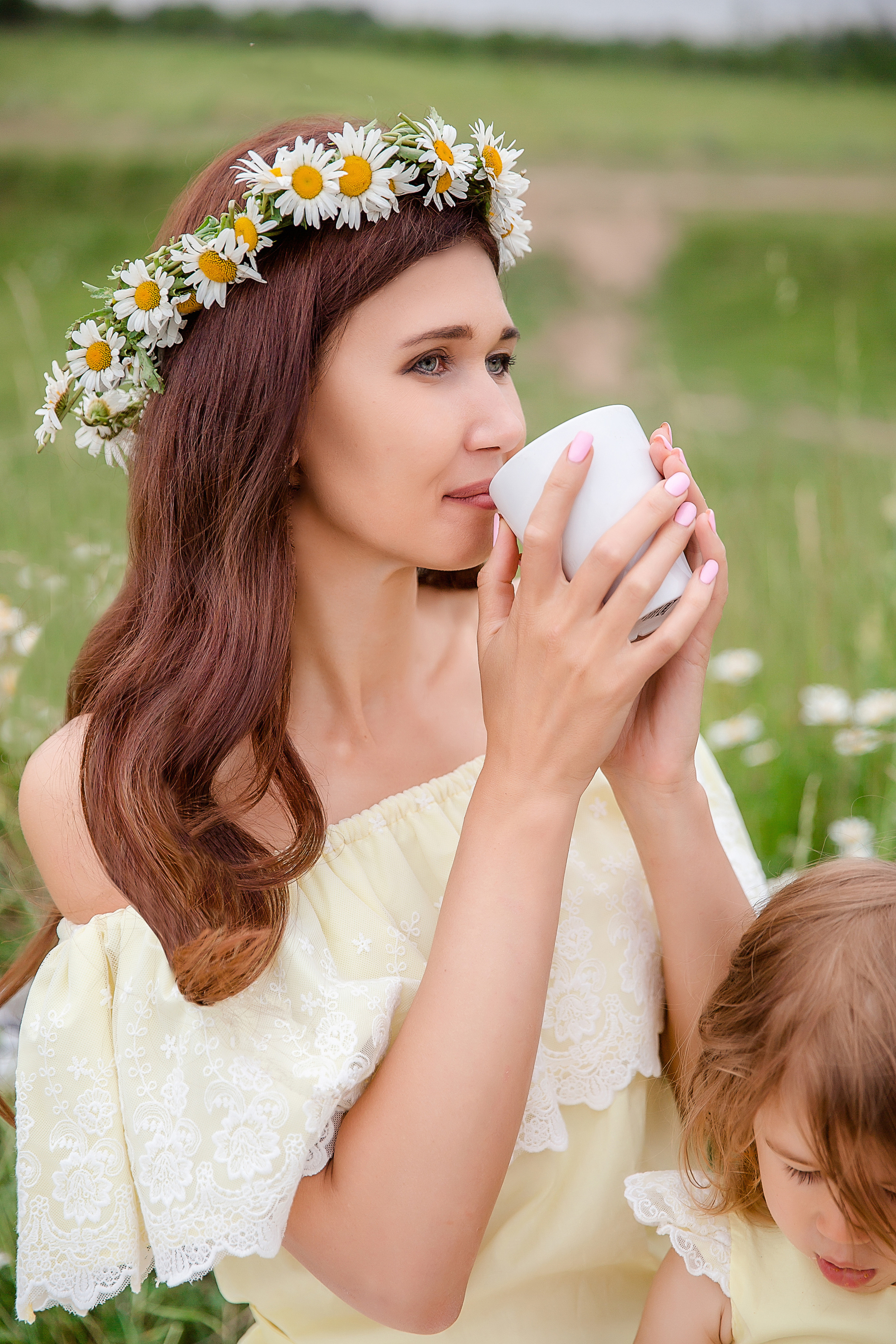 Фотосессия в ромашковом поле в Подмосковье. Семейный и детский фотограф в Москве Вера Ускова