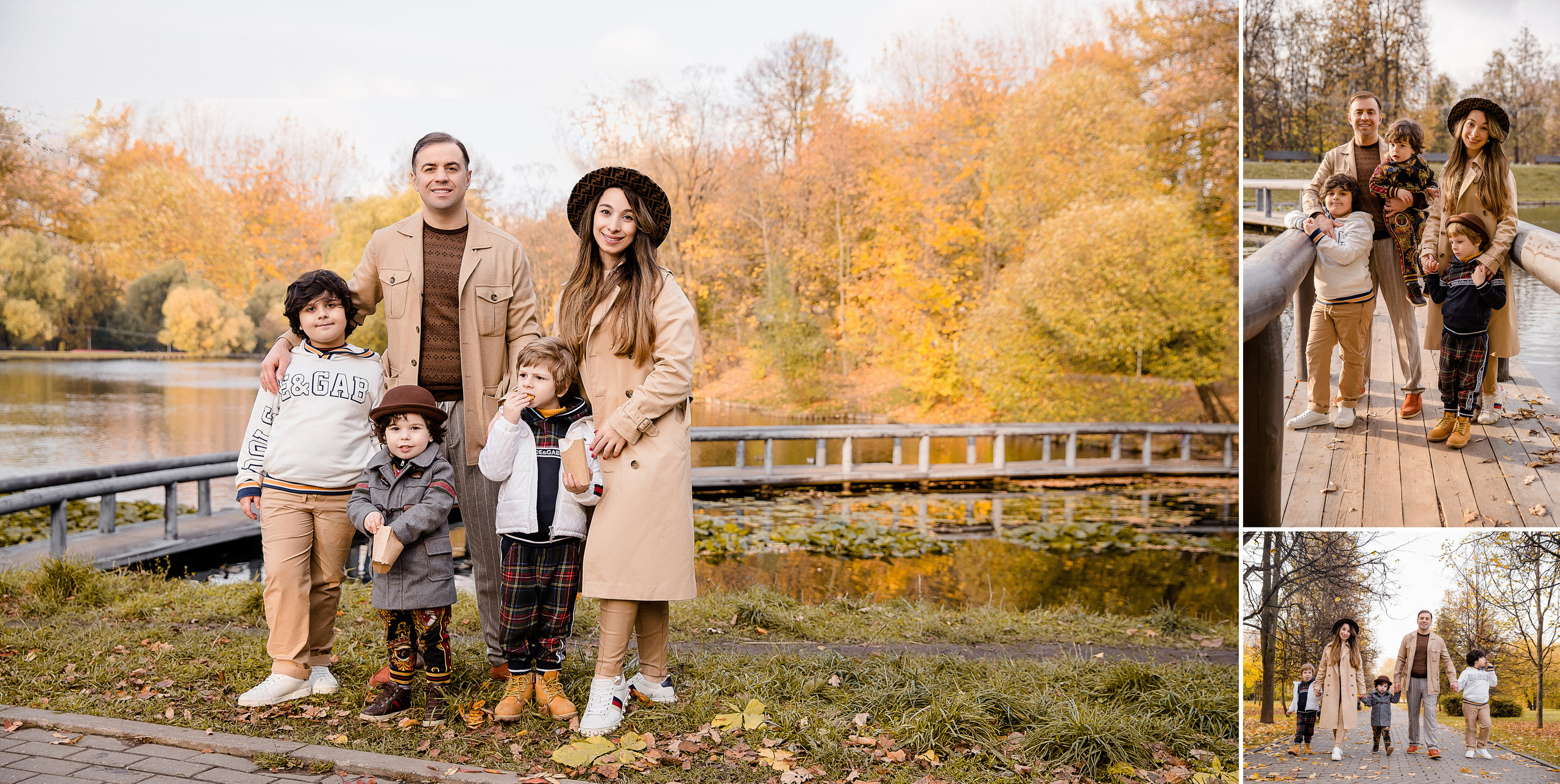 Осенняя фотосессия в парке Воронцовские пруды. Фотокнига. Семейный и детский фотограф в Москве Вера Ускова