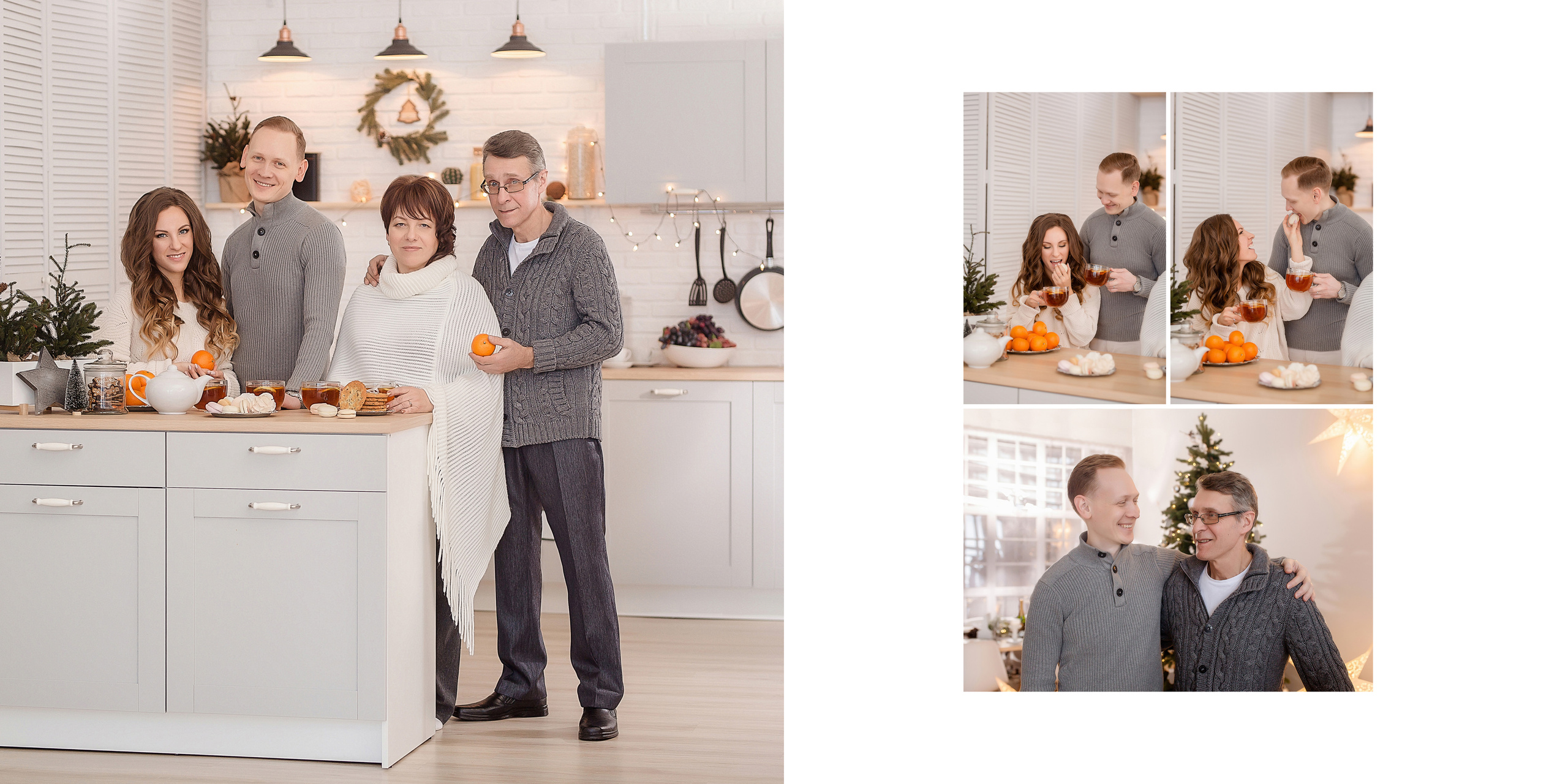 Новогодняя фотосессия в студии. Фотокнига. Семейный и детский фотограф в Москве Вера Ускова