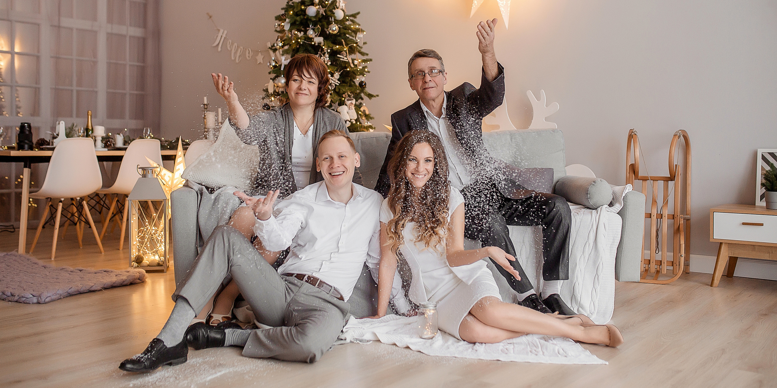 Новогодняя фотосессия в студии. Фотокнига. Семейный и детский фотограф в Москве Вера Ускова