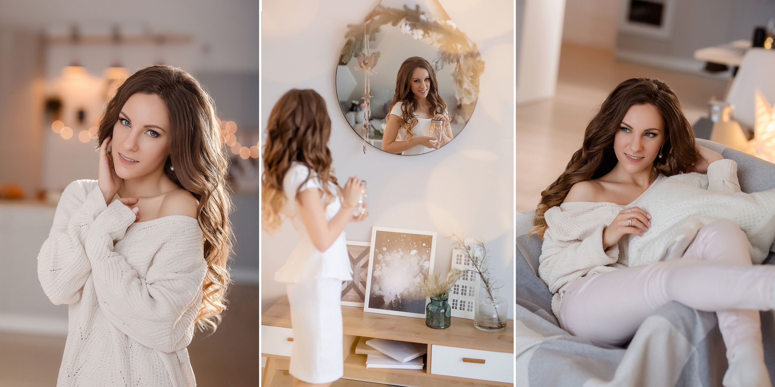 Новогодняя фотосессия в студии. Фотокнига. Семейный и детский фотограф в Москве Вера Ускова