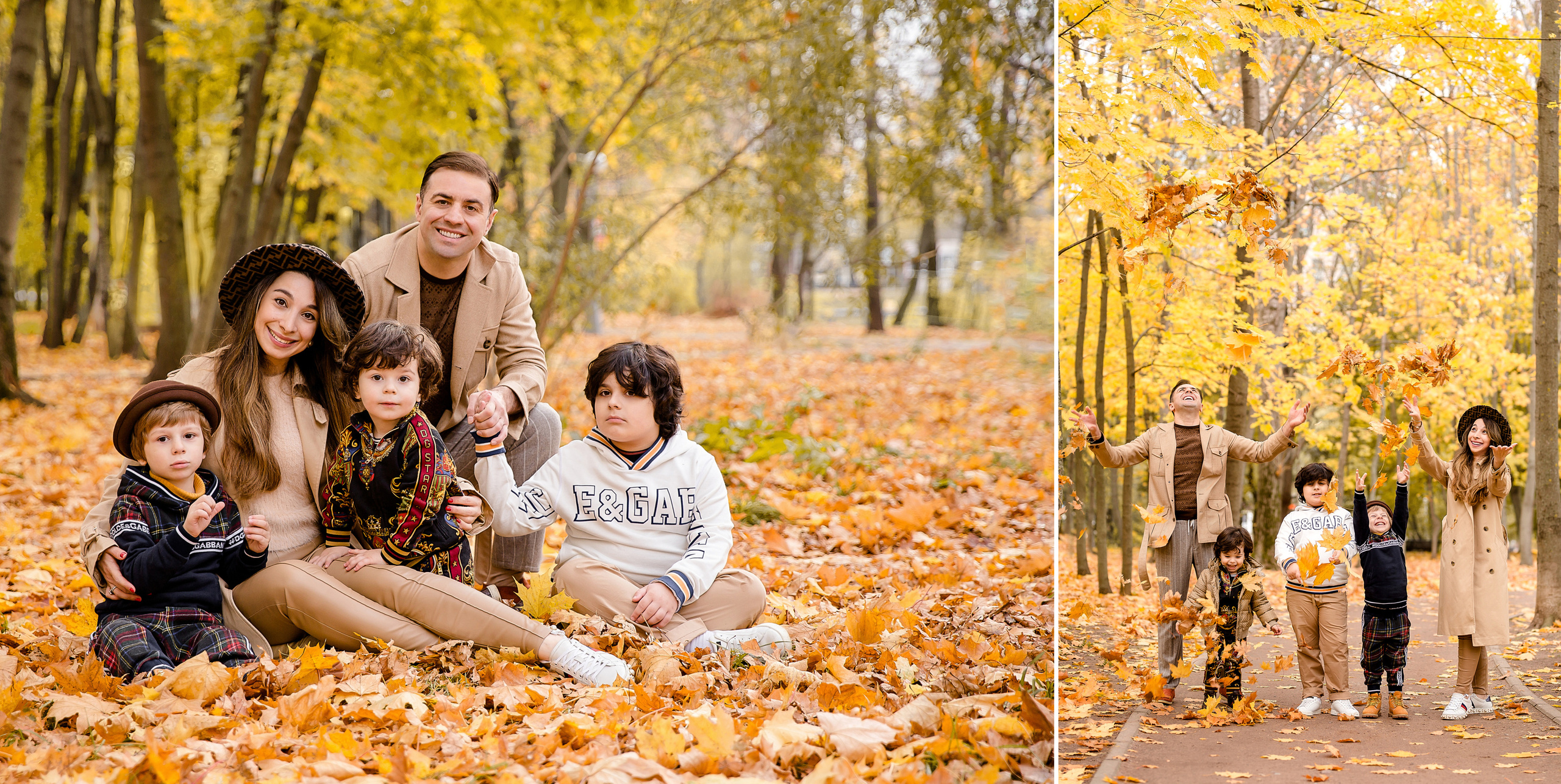 Осенняя фотосессия в парке Воронцовские пруды. Фотокнига. Семейный и детский фотограф в Москве Вера Ускова