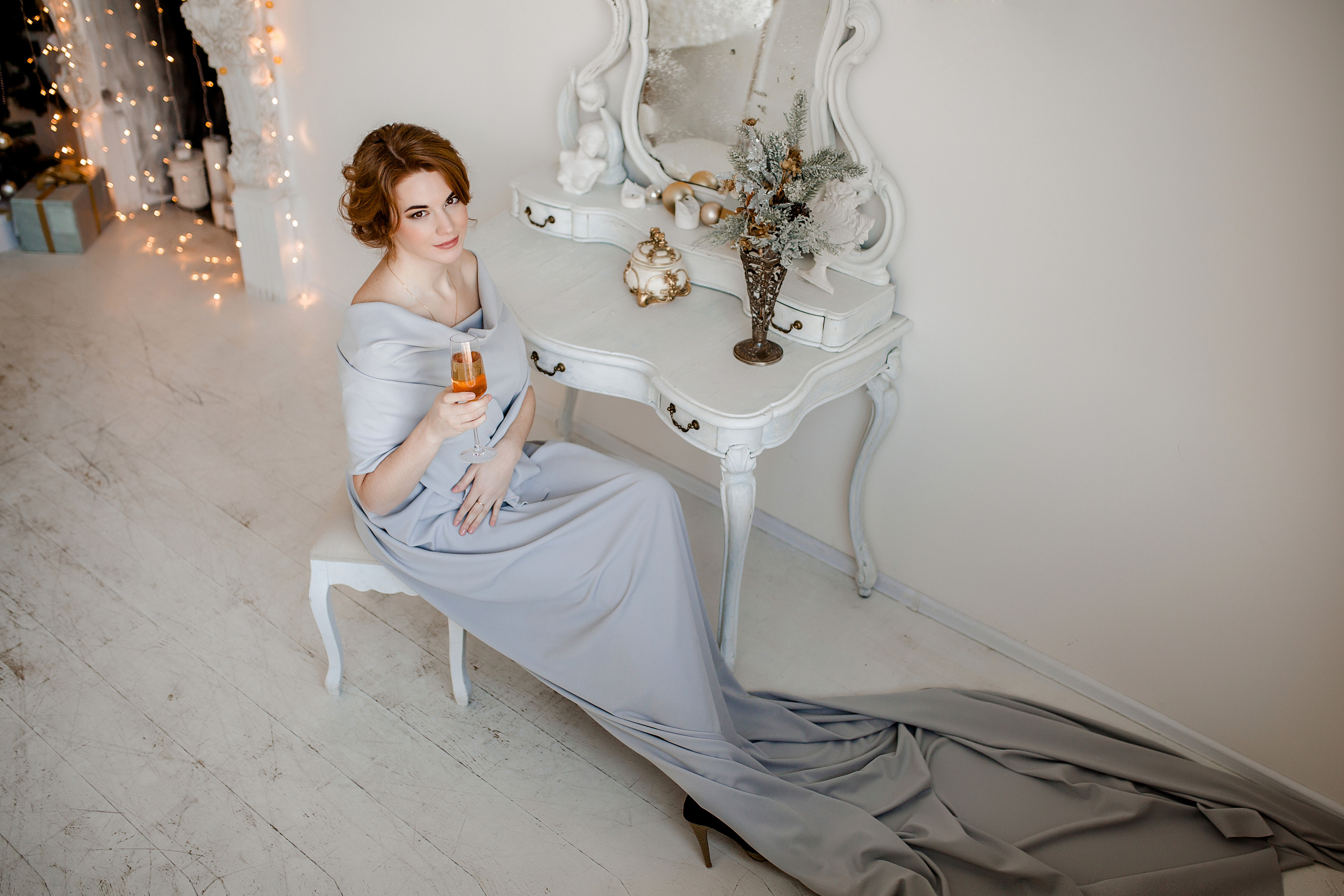 Женский портрет в фотостудии. Темный и светлый залы. Ольга. Семейный и детский фотограф в Москве Вера Ускова