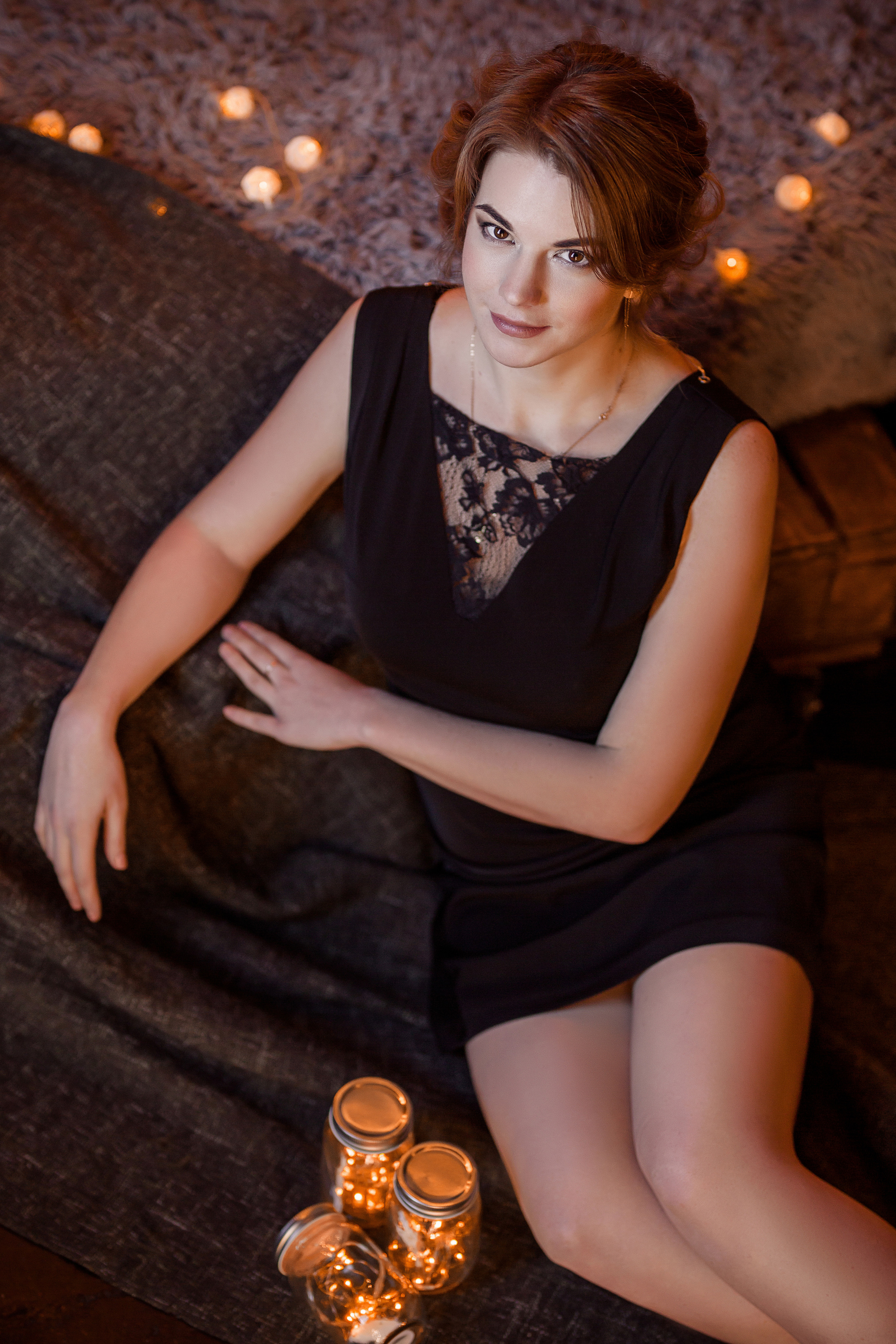 Женский портрет в фотостудии. Темный и светлый залы. Ольга. Семейный и детский фотограф в Москве Вера Ускова