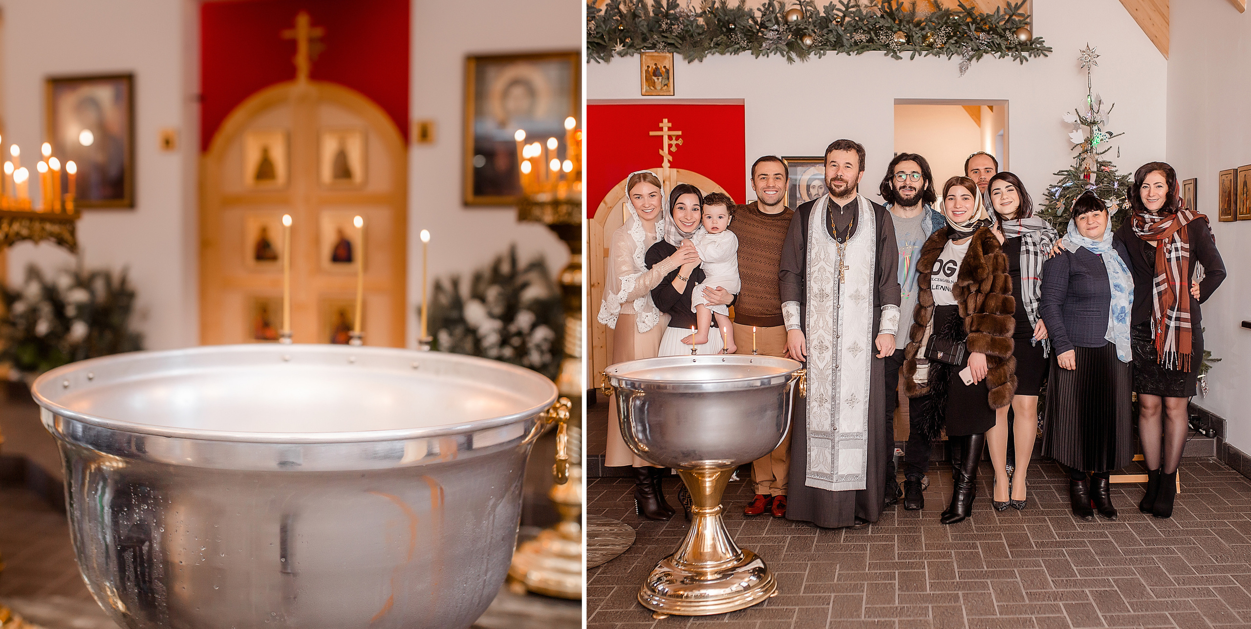 Крещение в православном храме в Москве. Фотокнига. Семейный и детский фотограф в Москве Вера Ускова