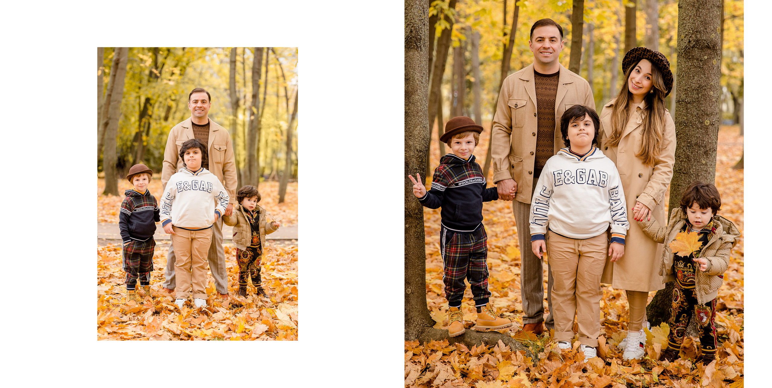 Осенняя фотосессия в парке Воронцовские пруды. Фотокнига. Семейный и детский фотограф в Москве Вера Ускова