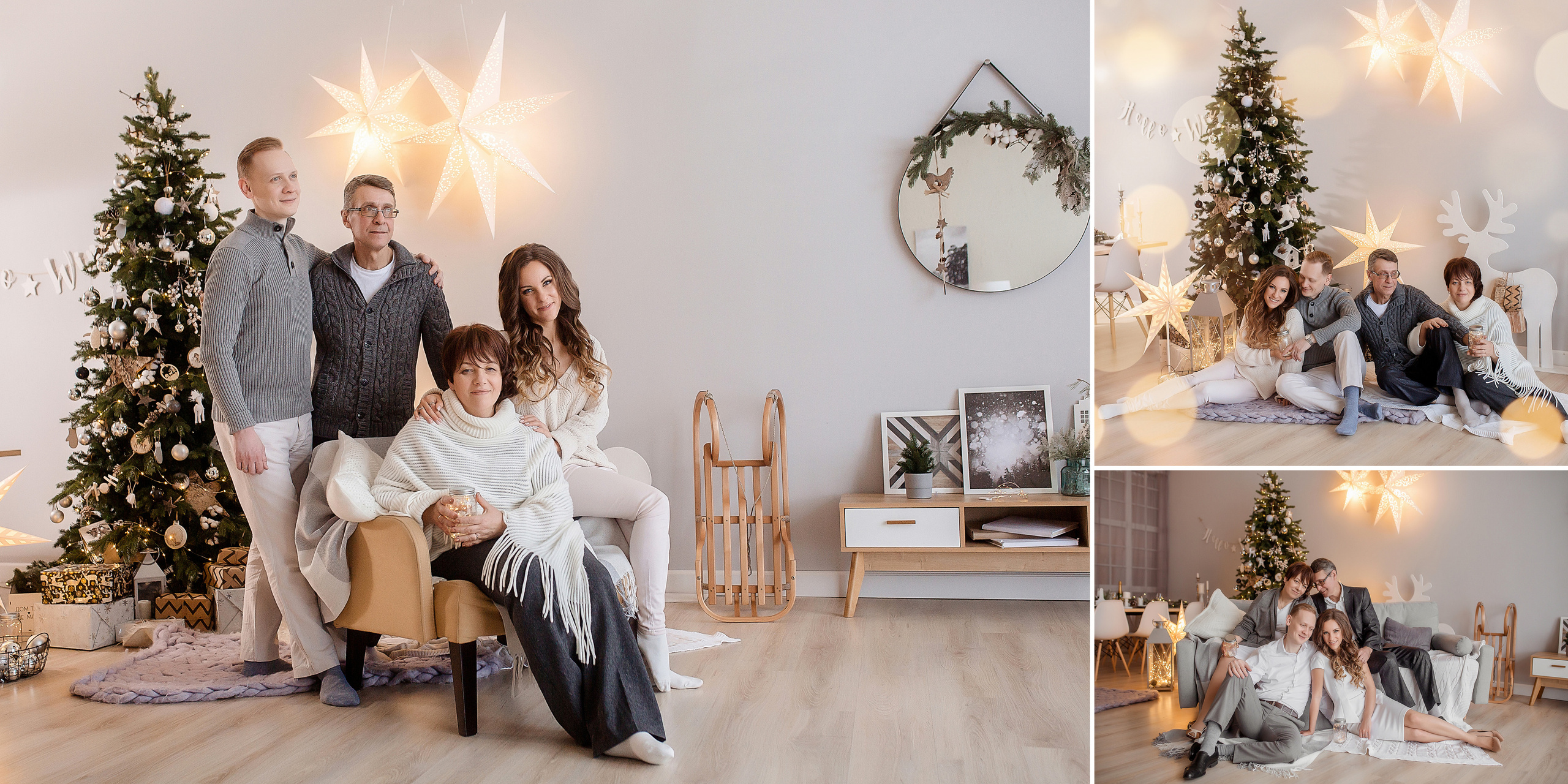 Новогодняя фотосессия в студии. Фотокнига. Семейный и детский фотограф в Москве Вера Ускова