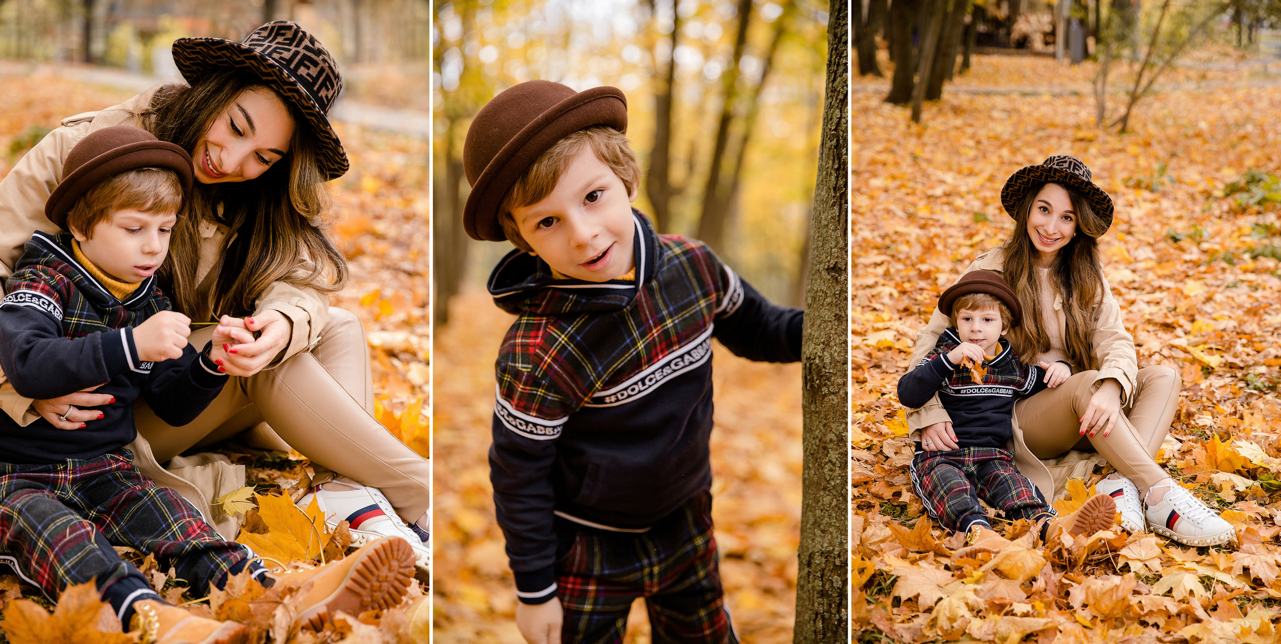 Осенняя фотосессия в парке Воронцовские пруды. Фотокнига. Семейный и детский фотограф в Москве Вера Ускова