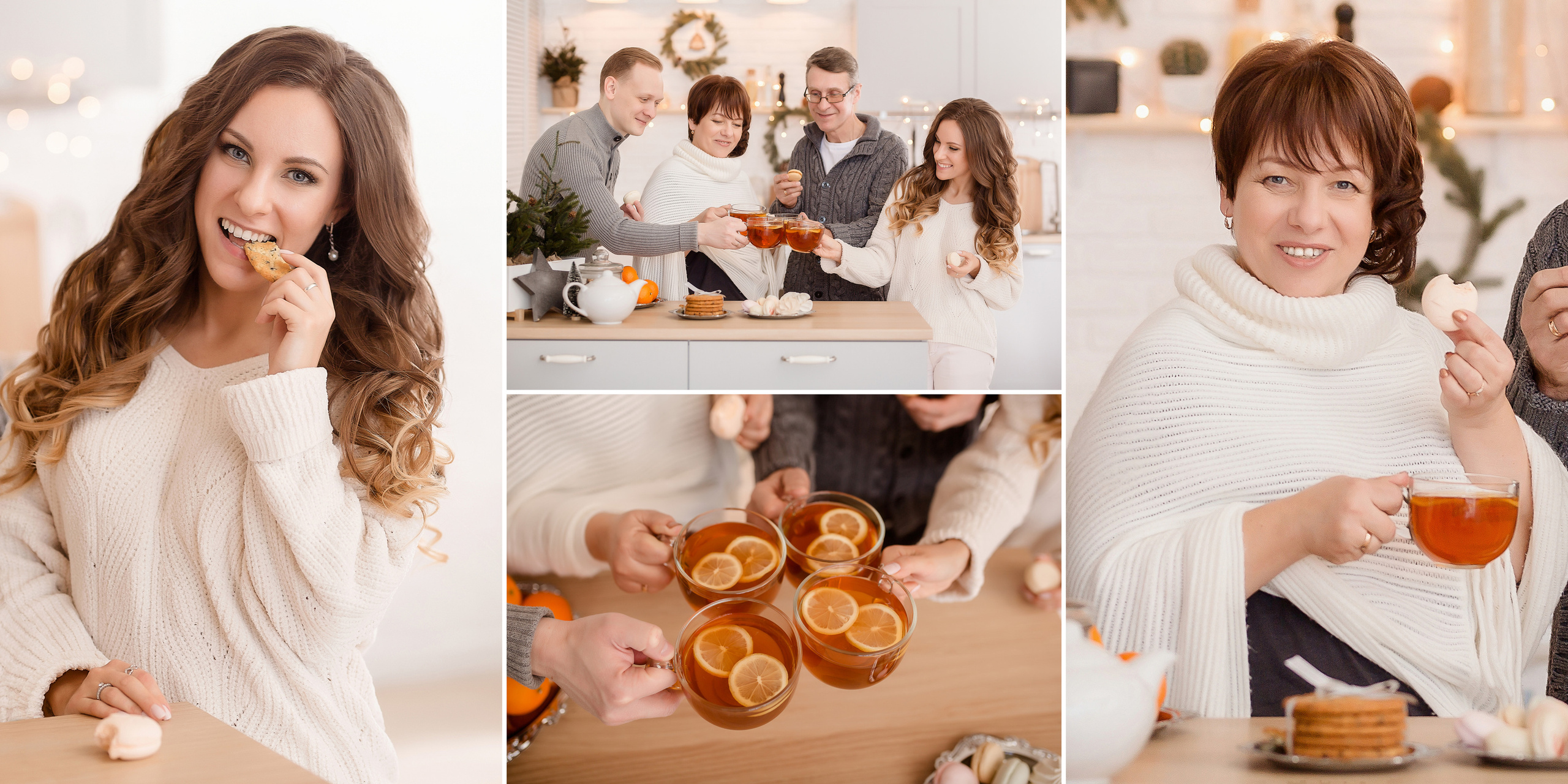 Новогодняя фотосессия в студии. Фотокнига. Семейный и детский фотограф в Москве Вера Ускова