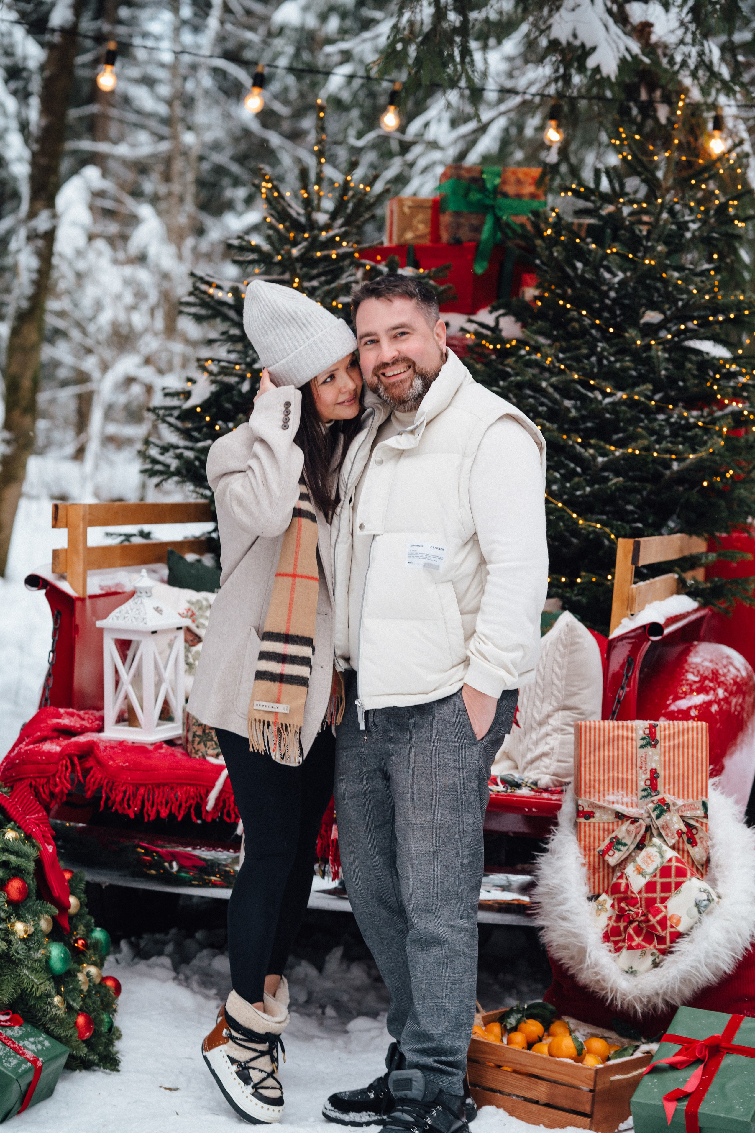 New Year. Red Car. Творческий фотограф взрослых и детей в Москве Анна Блифернец