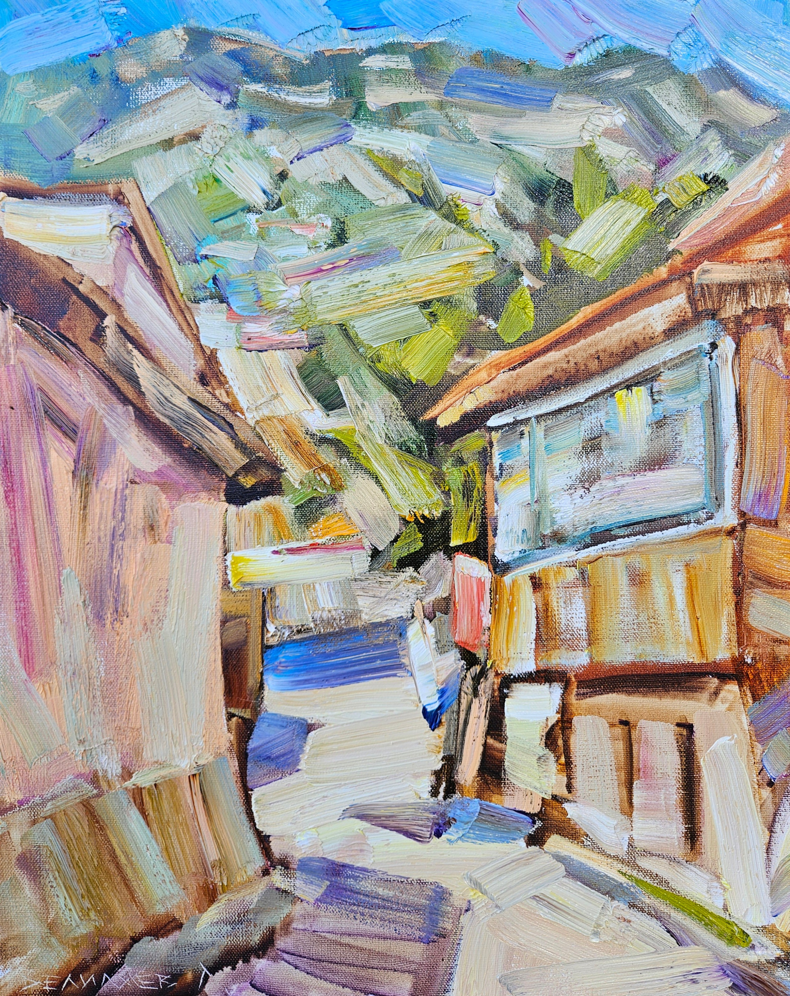 "Улочка в Гурзуфе". 2025. Холст, масло. 50х40. Цена: 15000₽