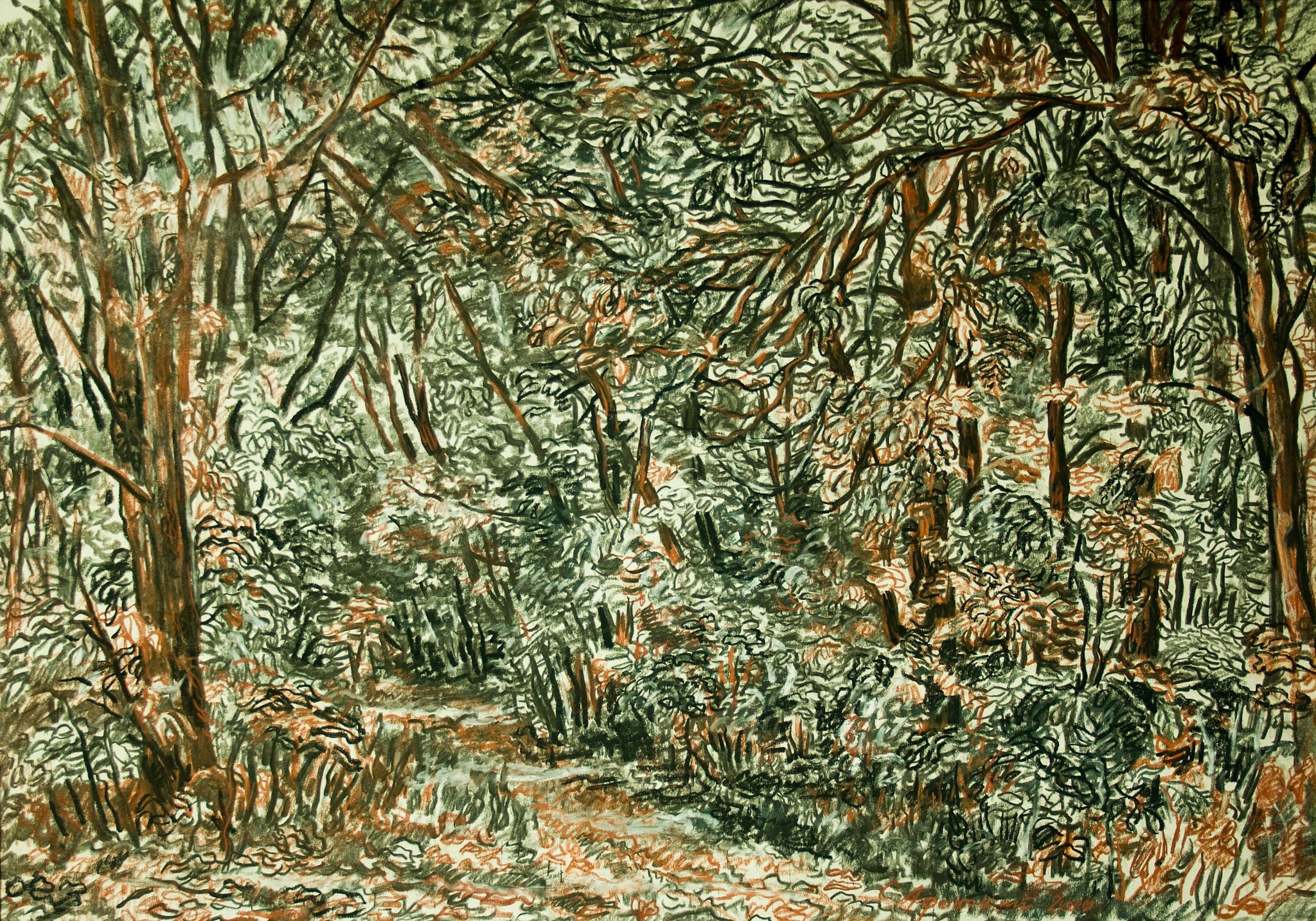 Сергей Афонский, серия "Тушино. Тропинка в чаще" 50х70 см, к.паст., 2010 г., 65 000 руб.