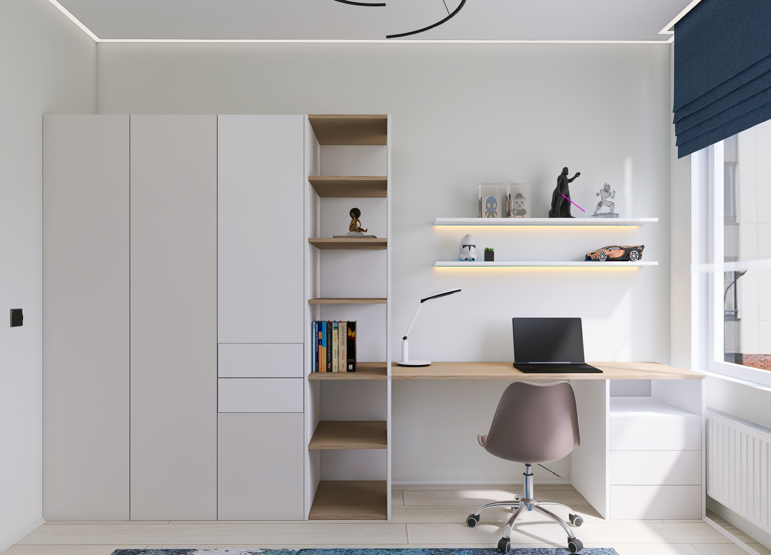 Дизайн-проект квартиры для семьи с тремя детьми. Главная