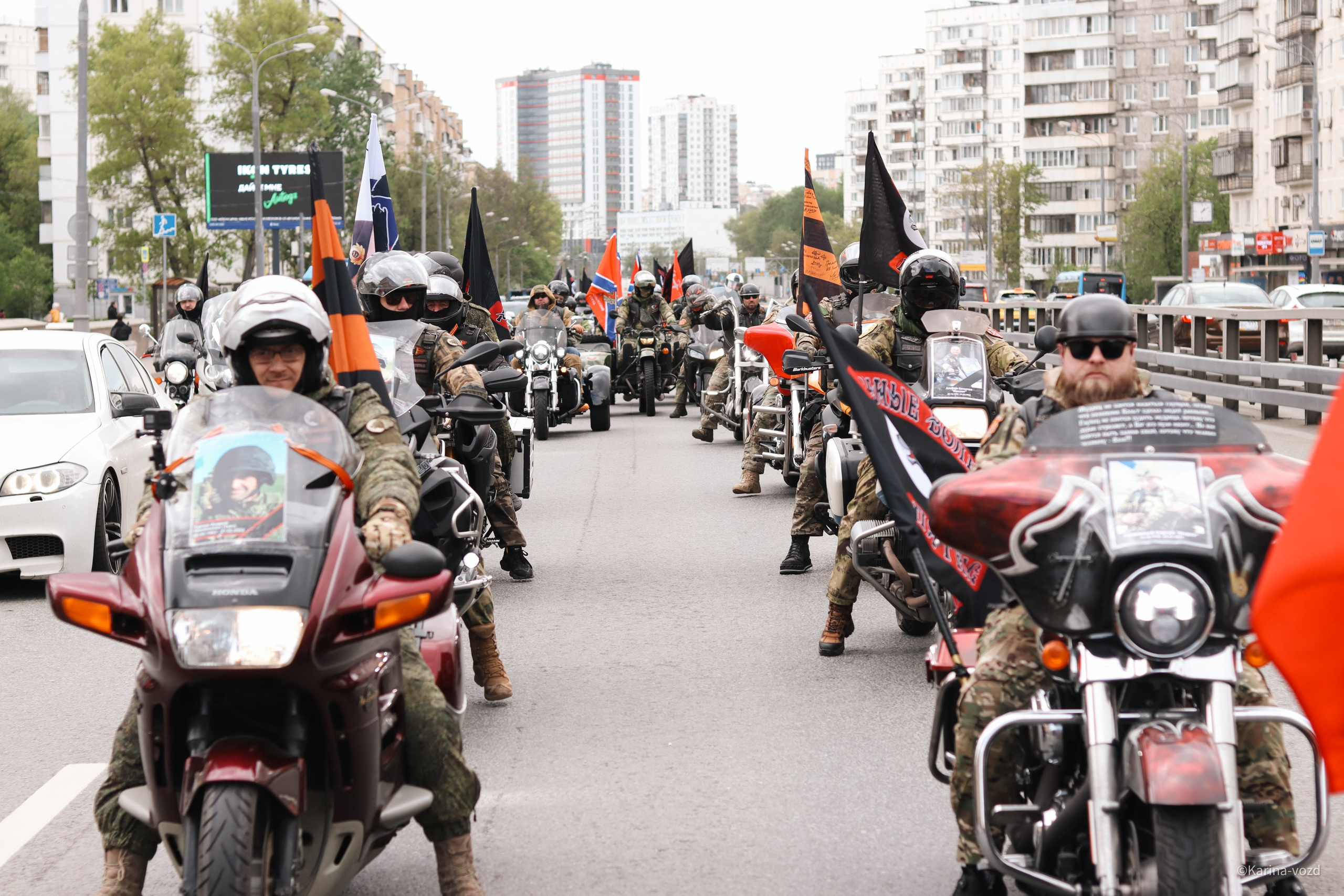 Открытие мотосезона 2025 «Ночные Волки"/ Москва. Репортажный фотограф в Москве и Зеленограде Karina-vozd