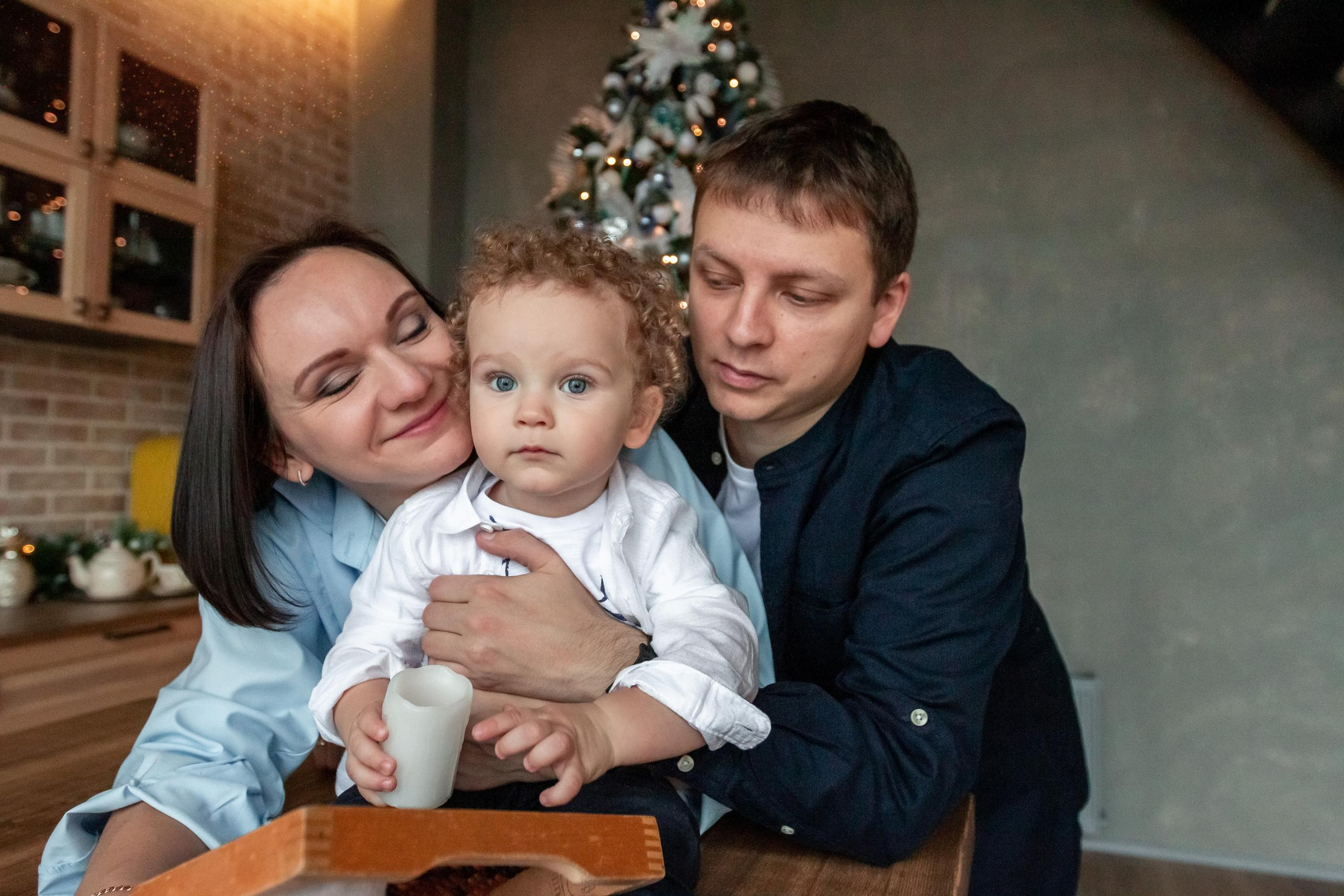 Фотосессия в студии Новогодняя. Семейный, Детский, Репортажный фотограф в Санкт-Петербурге Погодина Лю