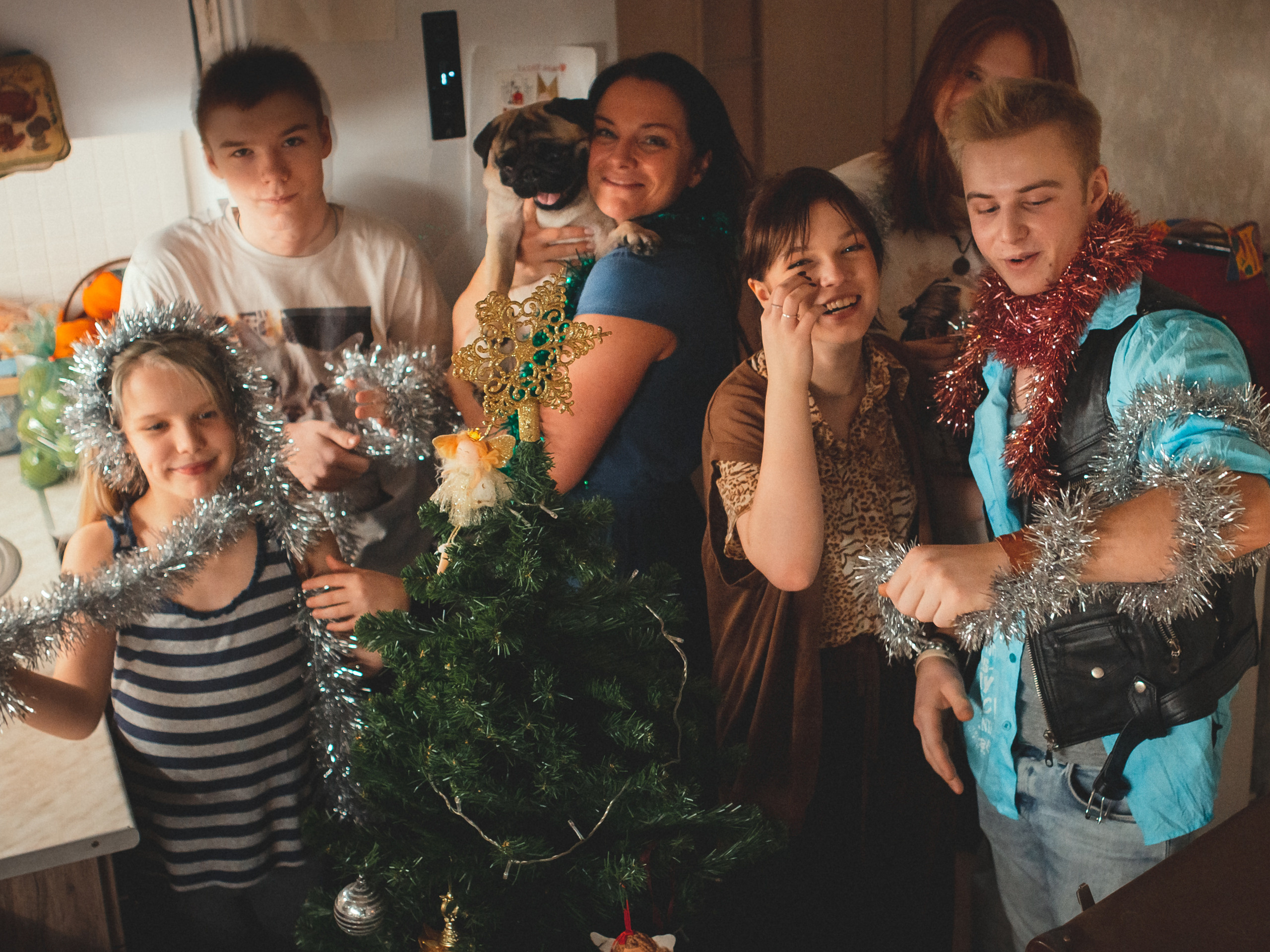 Семейная Домашняя фотосессия Новый Год. Семейный, Детский, Репортажный фотограф в Санкт-Петербурге Погодина Лю