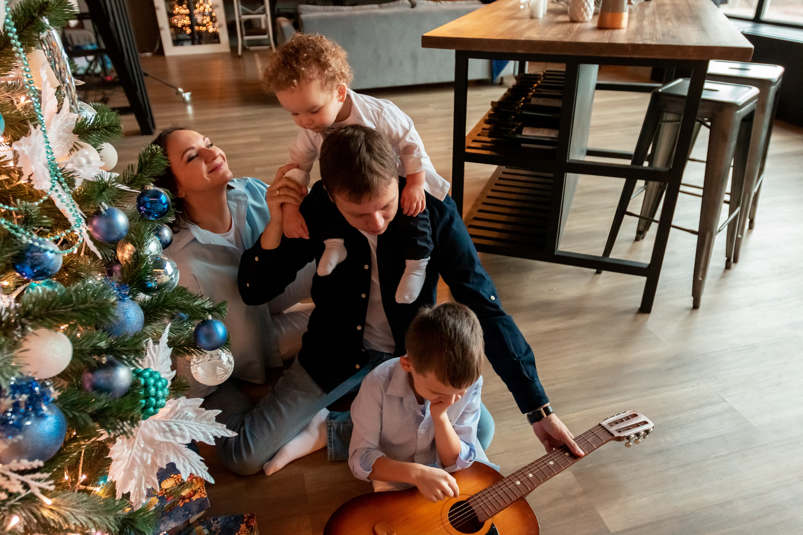 Фотосессия в студии Новогодняя. Семейный, Детский, Репортажный фотограф в Санкт-Петербурге Погодина Лю