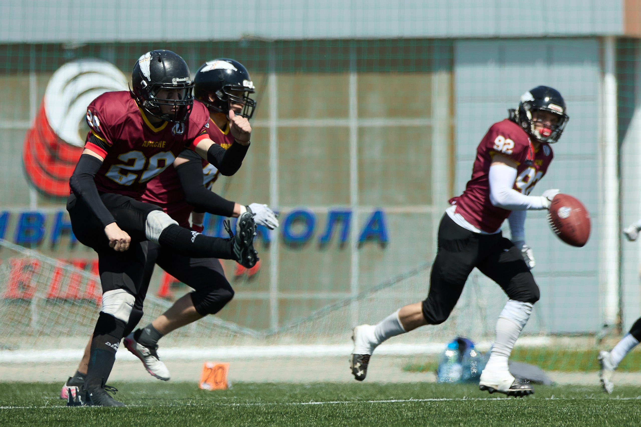 Американский футбол. Матч Чемпионата России. Светлана Родионова — фотограф спортивный и не только
