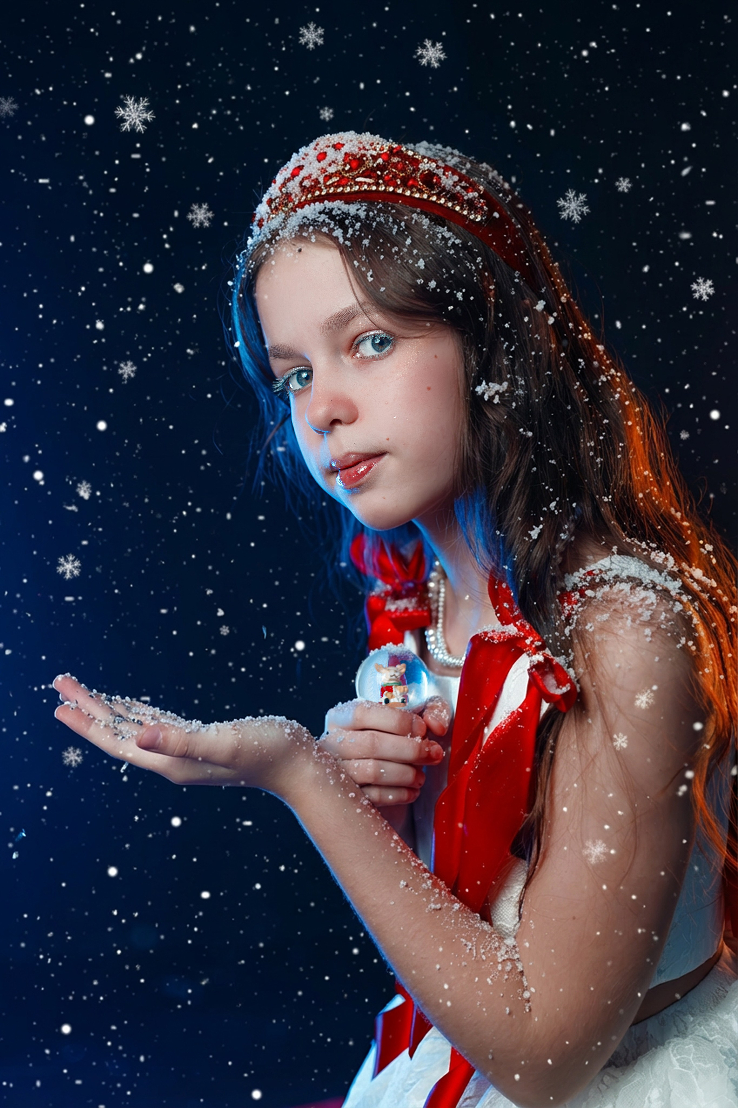 Снежный шар. Детский студийный фотограф Сочи