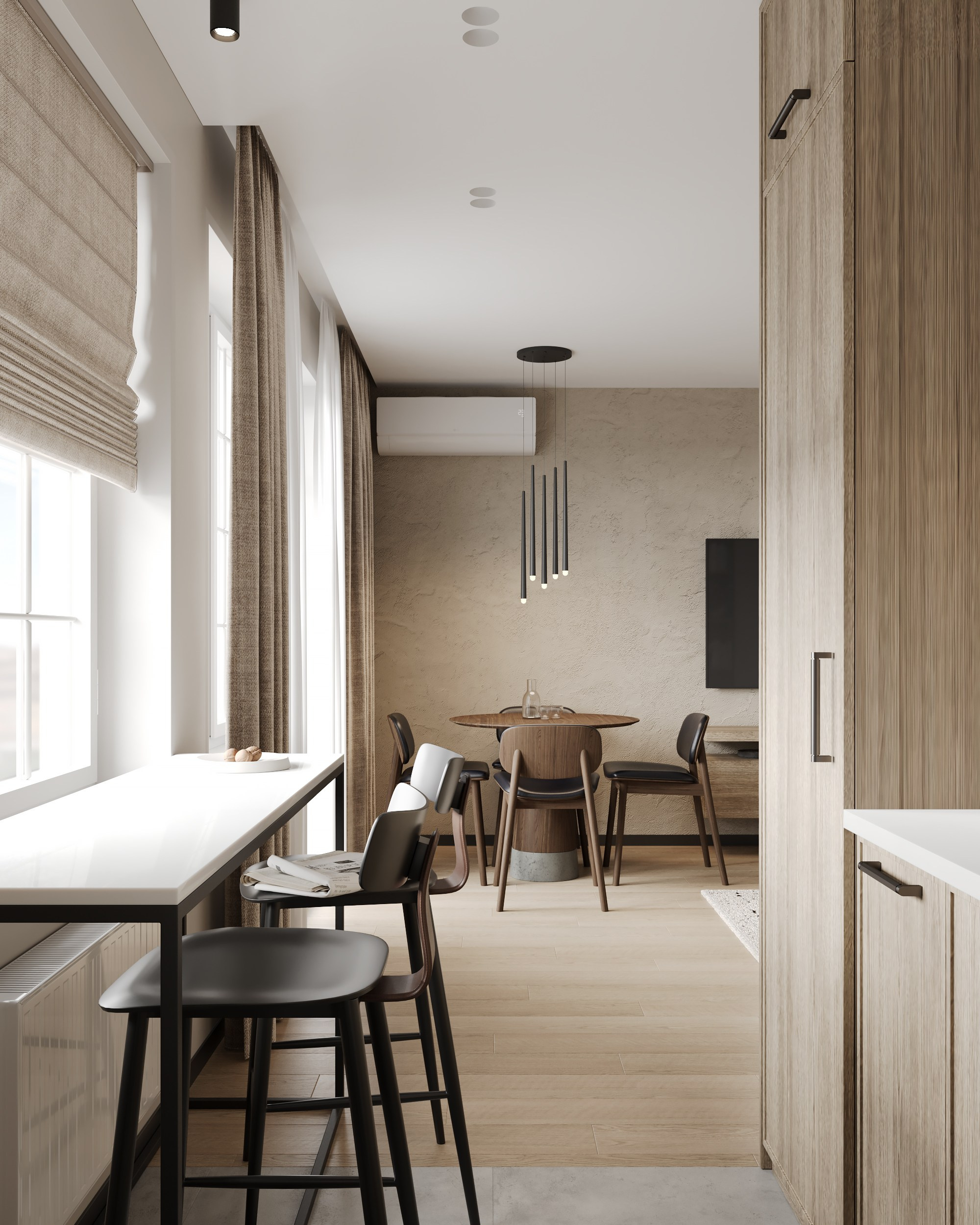 Modern Beige. Дизайн интерьера | 3D визуализация | Миланская Марина